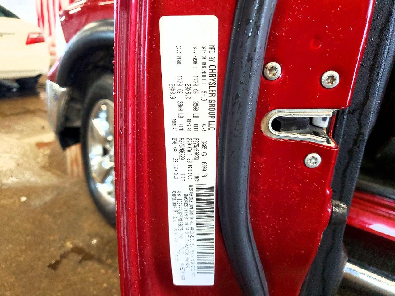 2014 Ram 1500 Slt Red vin: 1C6RR7LG7ES159079