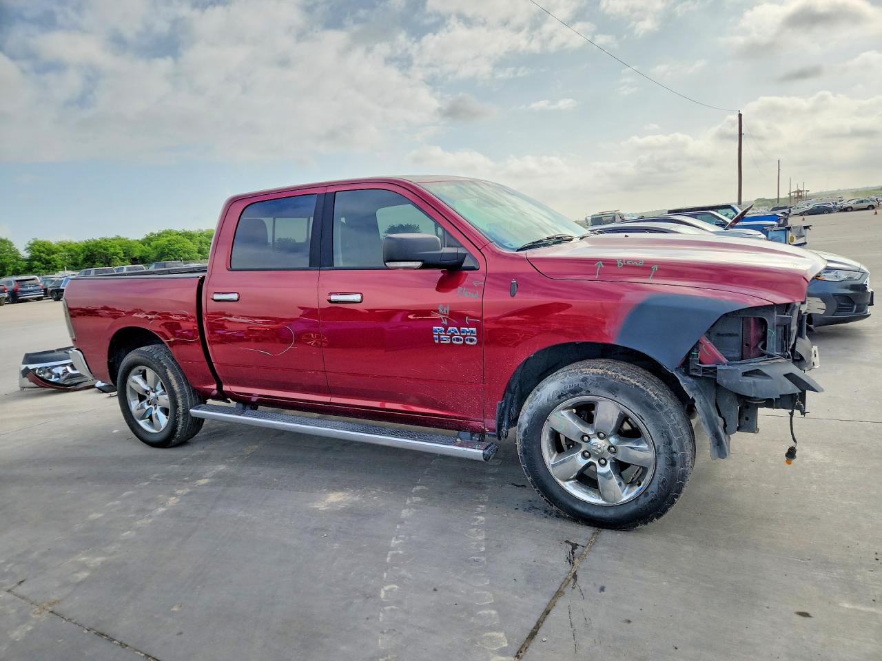 2015 Ram 1500 Slt Red vin: 1C6RR7LG7FS741152