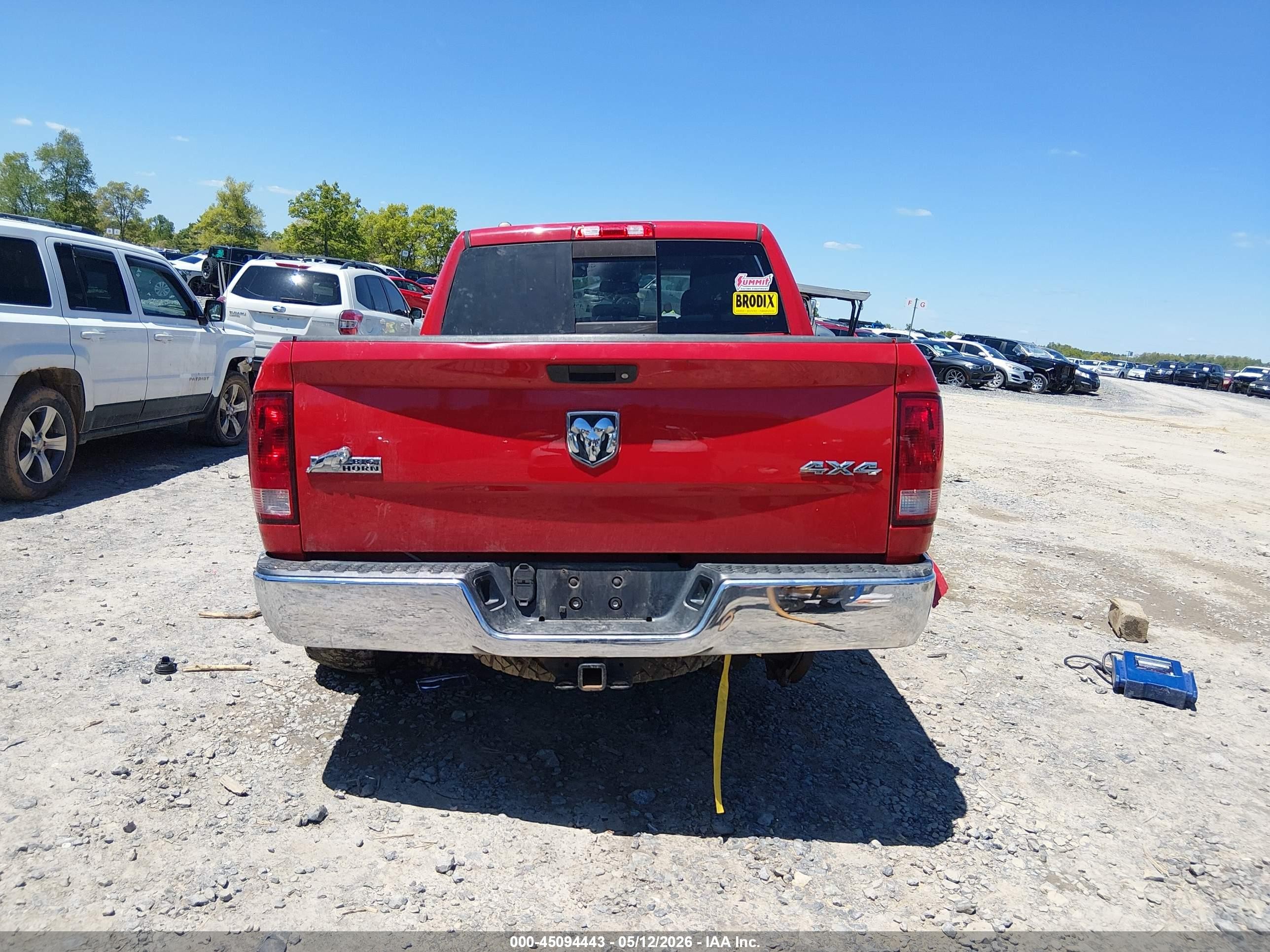 2014 Ram 1500 Big Horn Red vin: 1C6RR7LG8ES106343