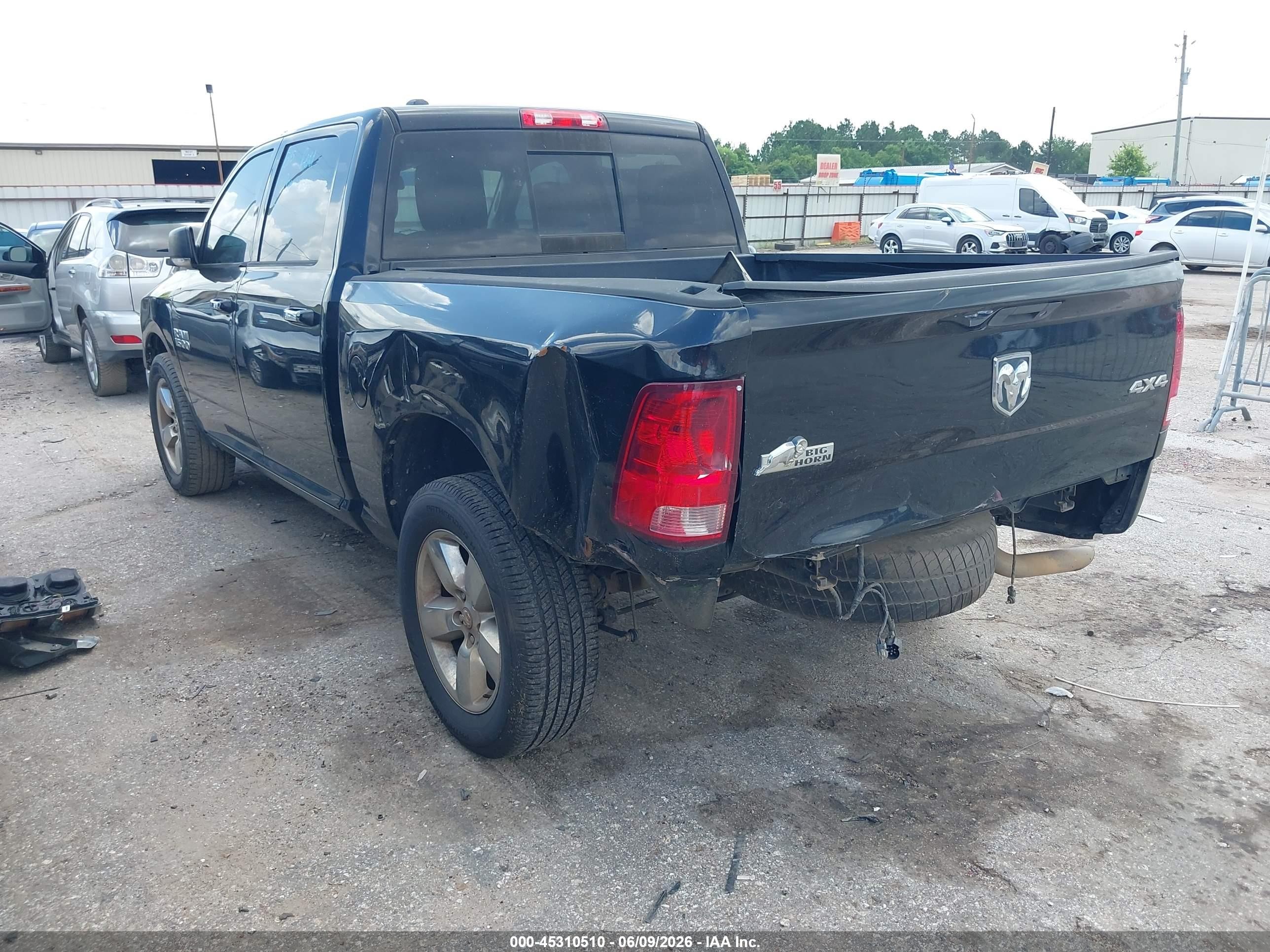 2014 Ram 1500 Big Horn Черный vin: 1C6RR7LG8ES386314