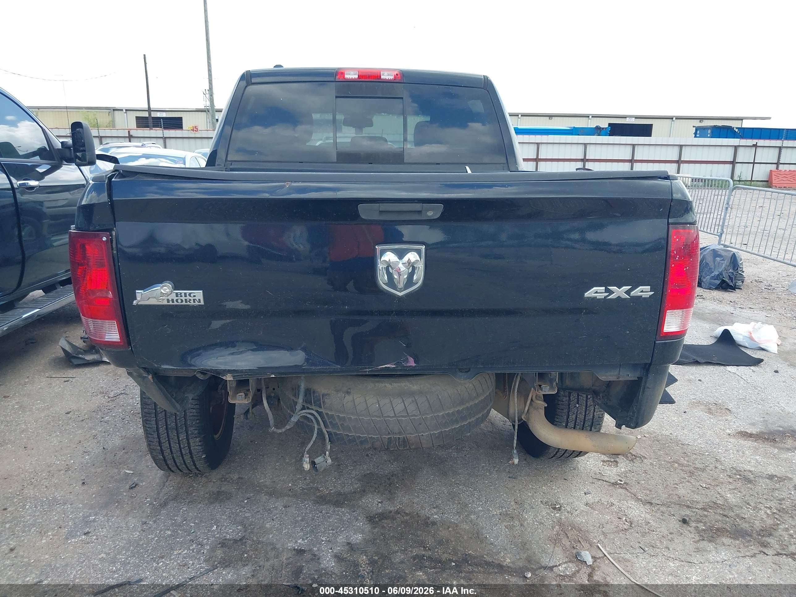 2014 Ram 1500 Big Horn Черный vin: 1C6RR7LG8ES386314