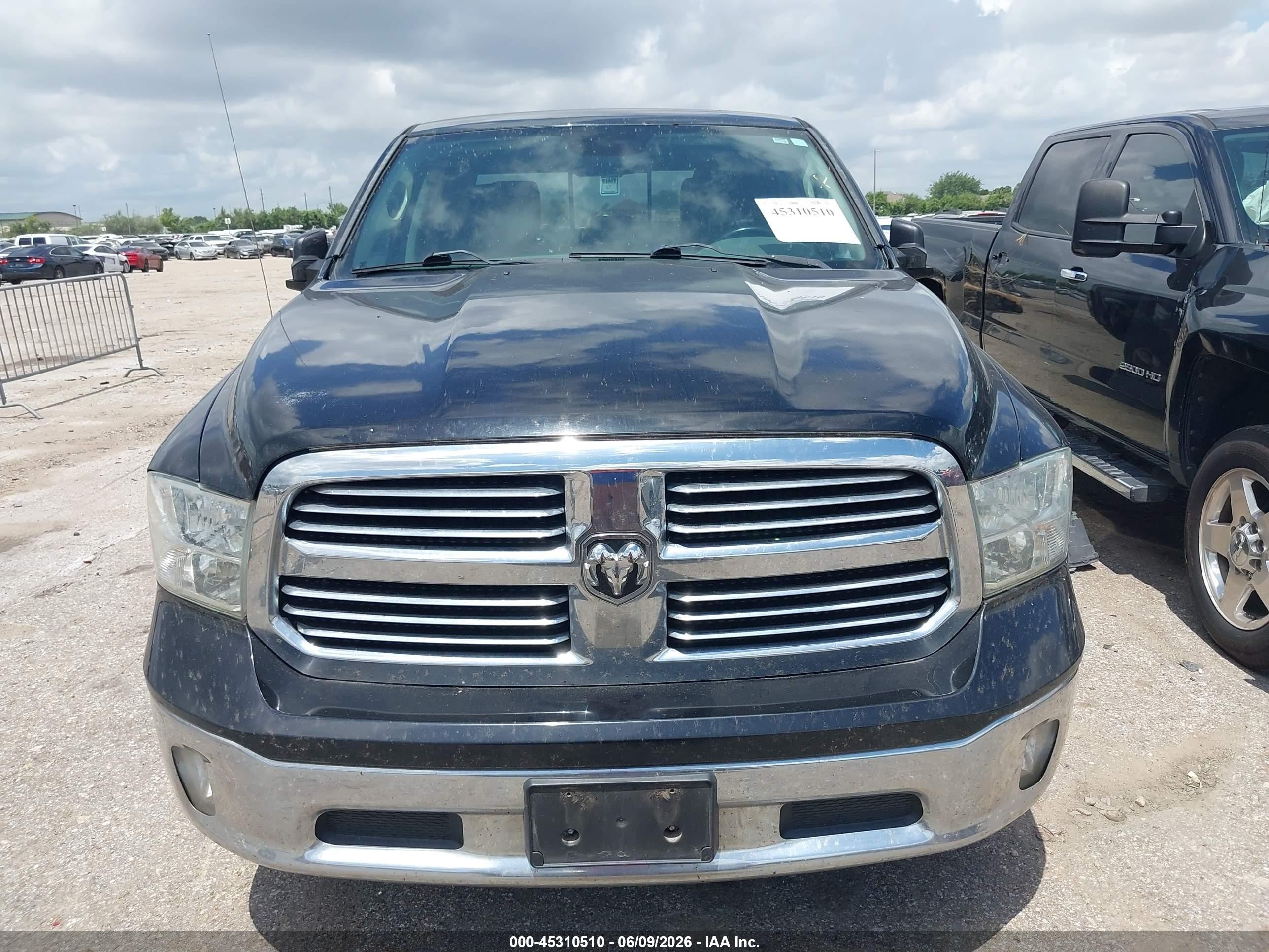 2014 Ram 1500 Big Horn Черный vin: 1C6RR7LG8ES386314