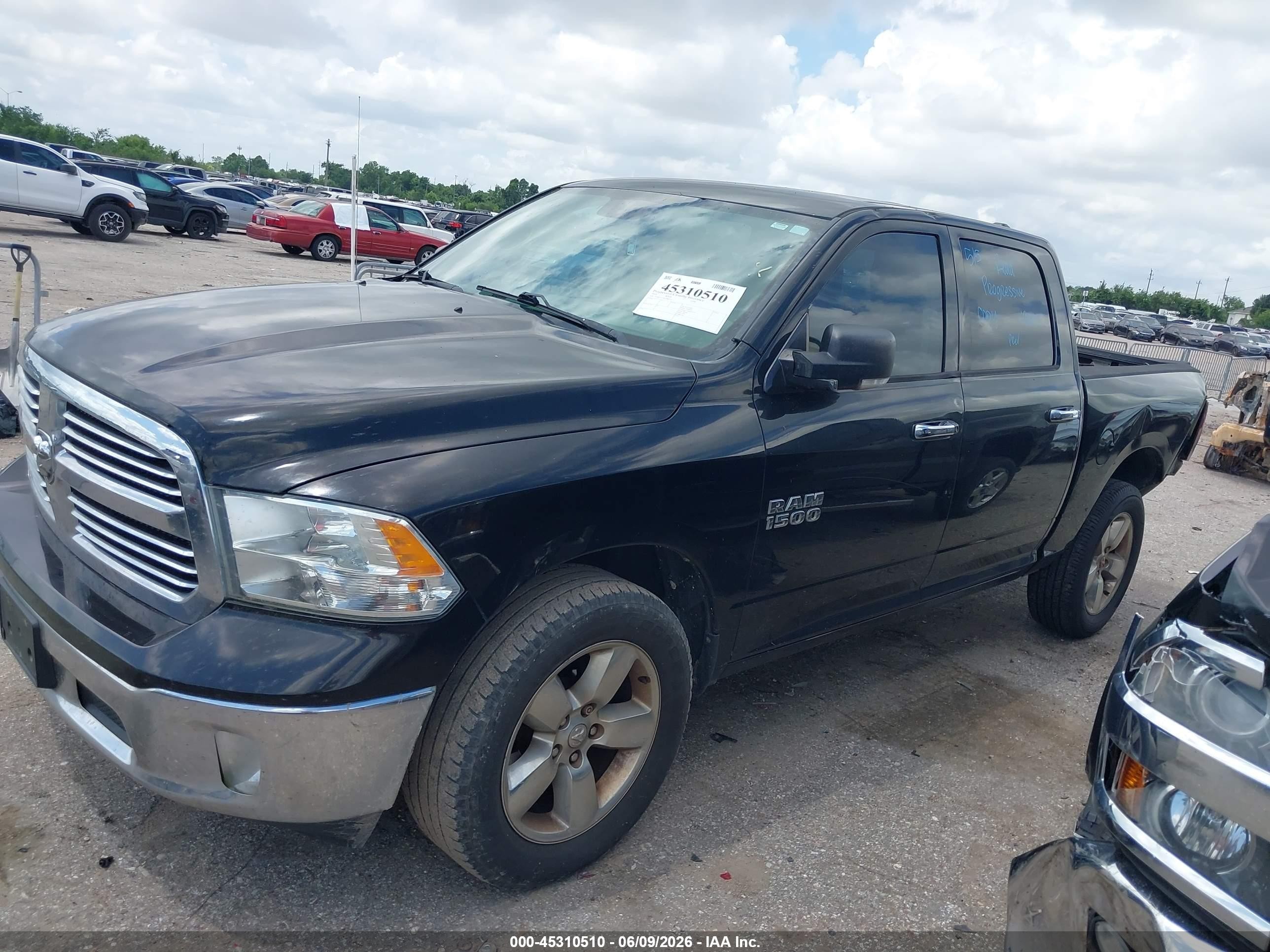 2014 Ram 1500 Big Horn Черный vin: 1C6RR7LG8ES386314