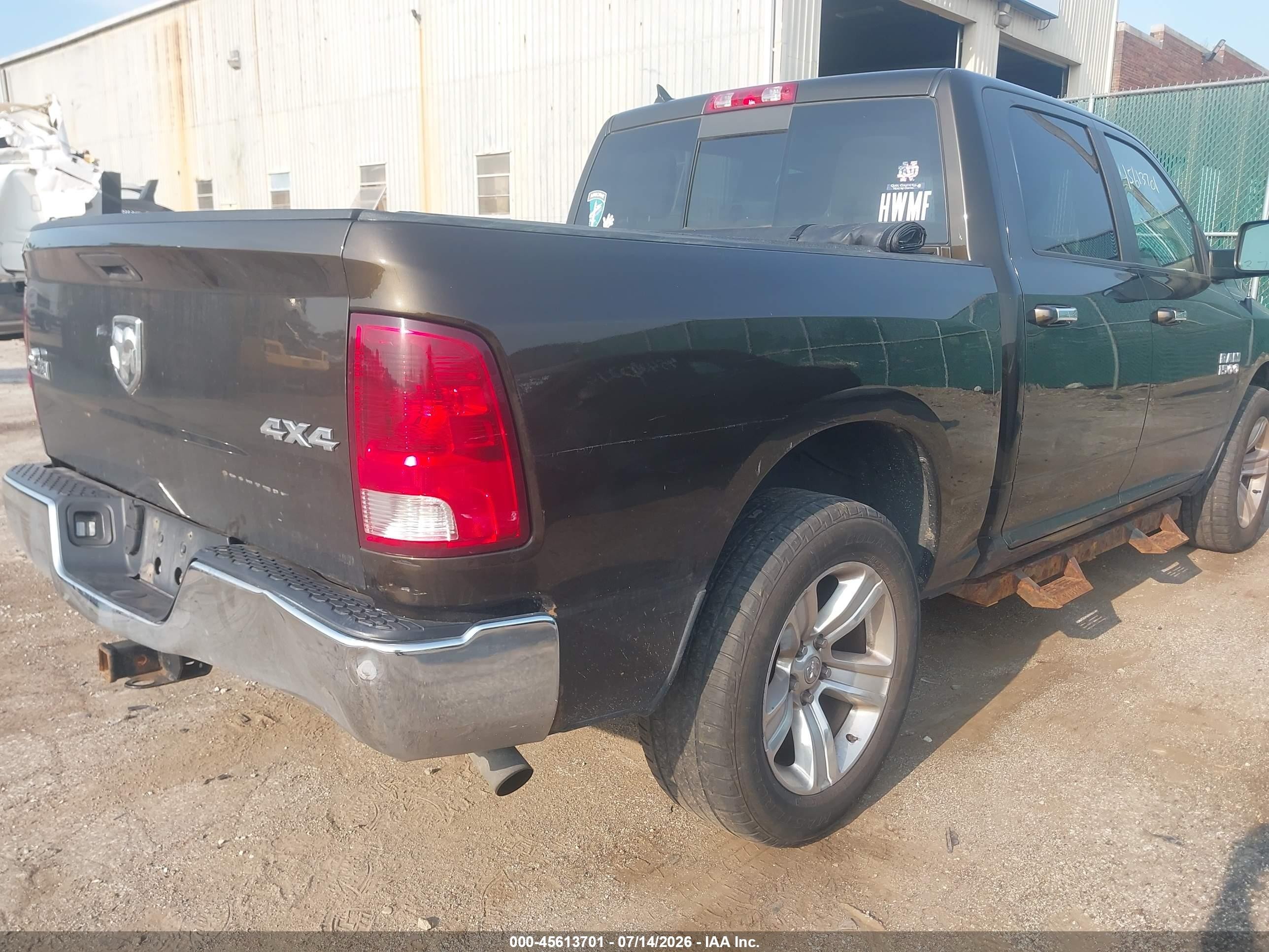 2014 Ram 1500 Big Horn Черный vin: 1C6RR7LG9ES281684