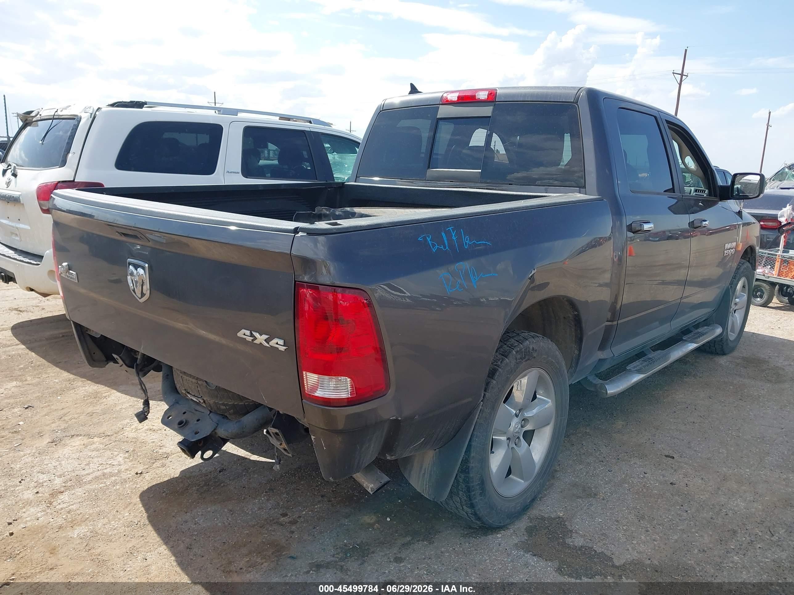 2015 Ram 1500 Big Horn Gray vin: 1C6RR7LGXFS727780
