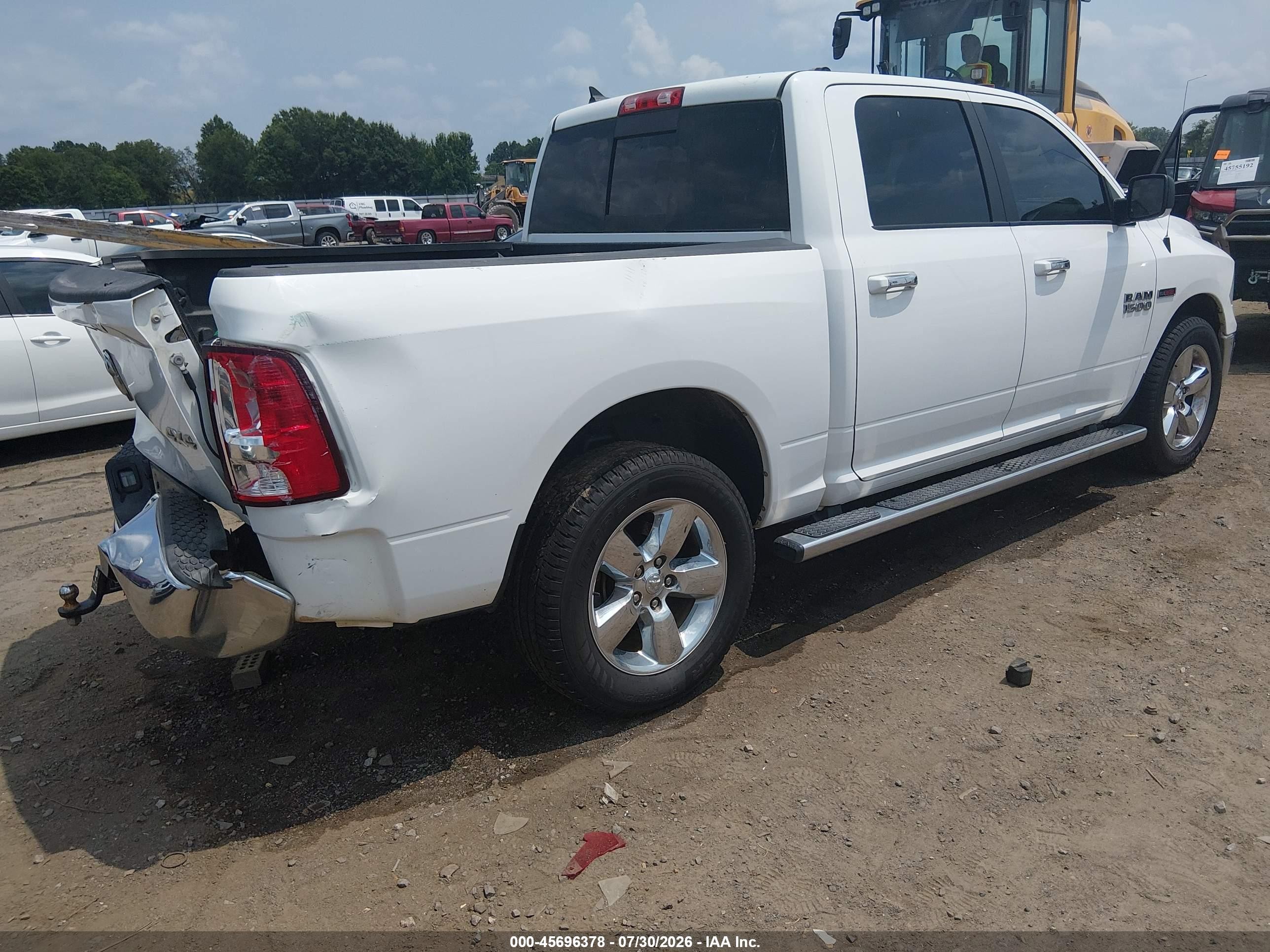 2015 Ram 1500 Big Horn White vin: 1C6RR7LM1FS610420