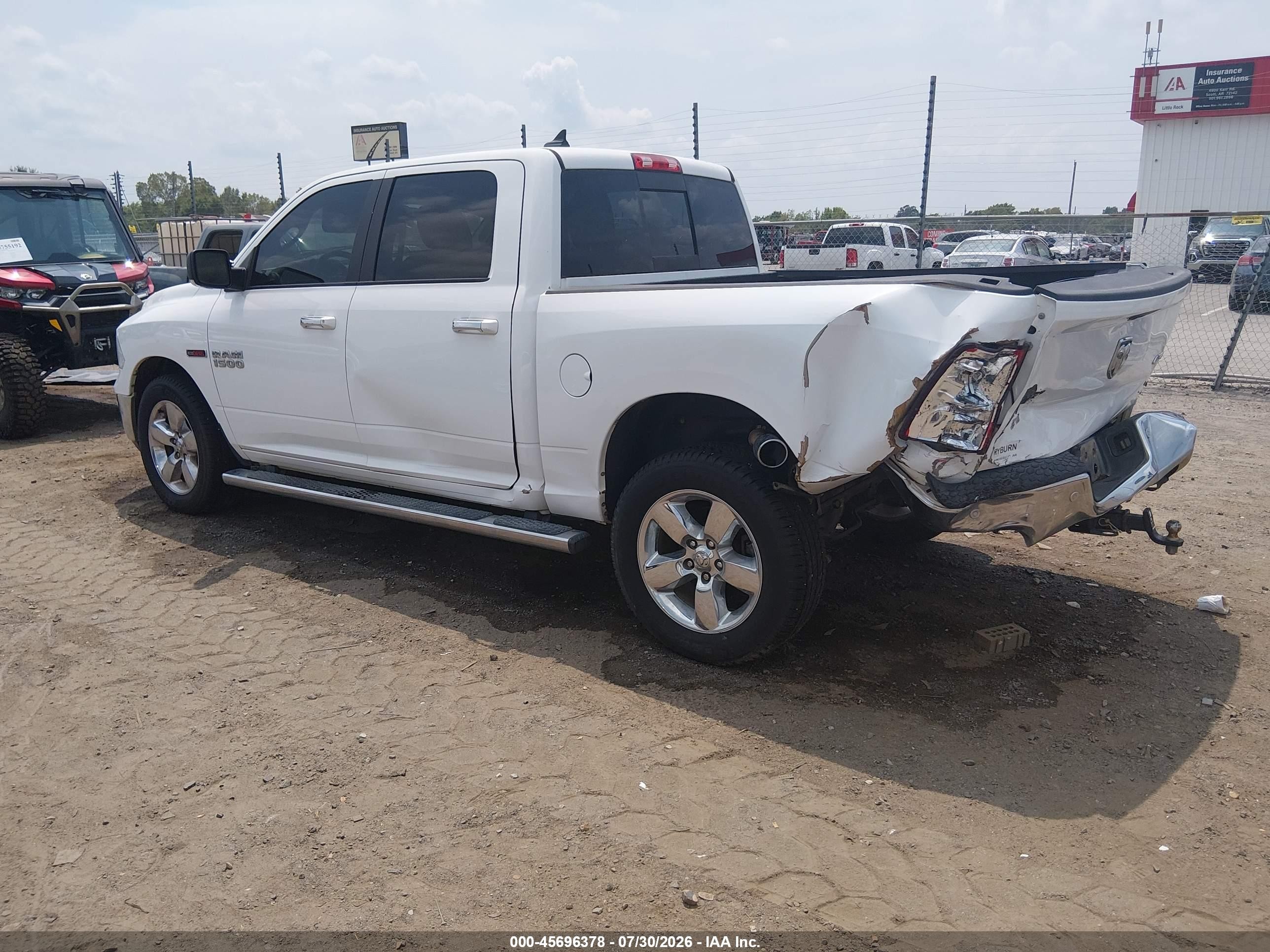 2015 Ram 1500 Big Horn White vin: 1C6RR7LM1FS610420