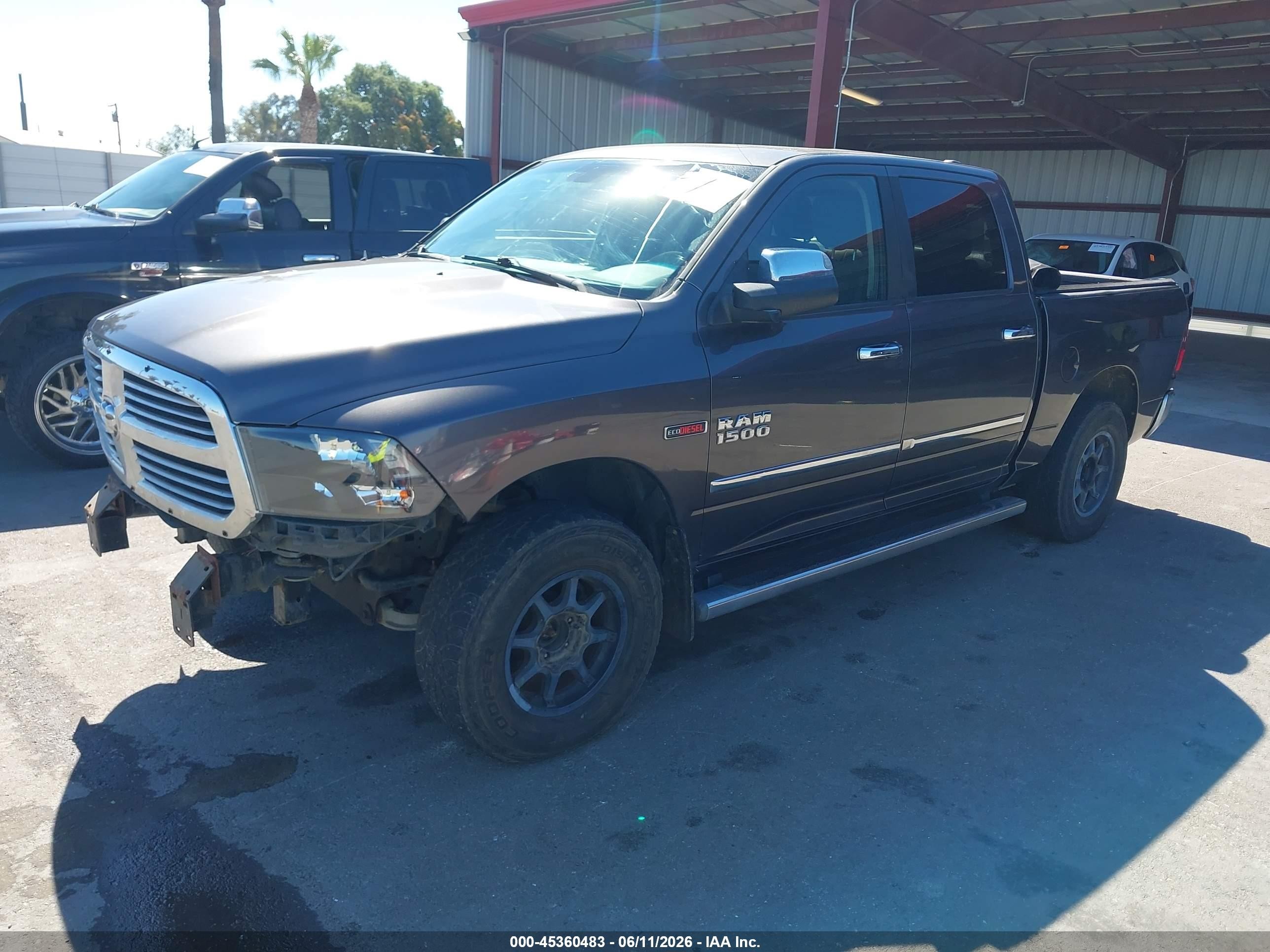 2015 Ram 1500 Slt Black vin: 1C6RR7LM2FS606800