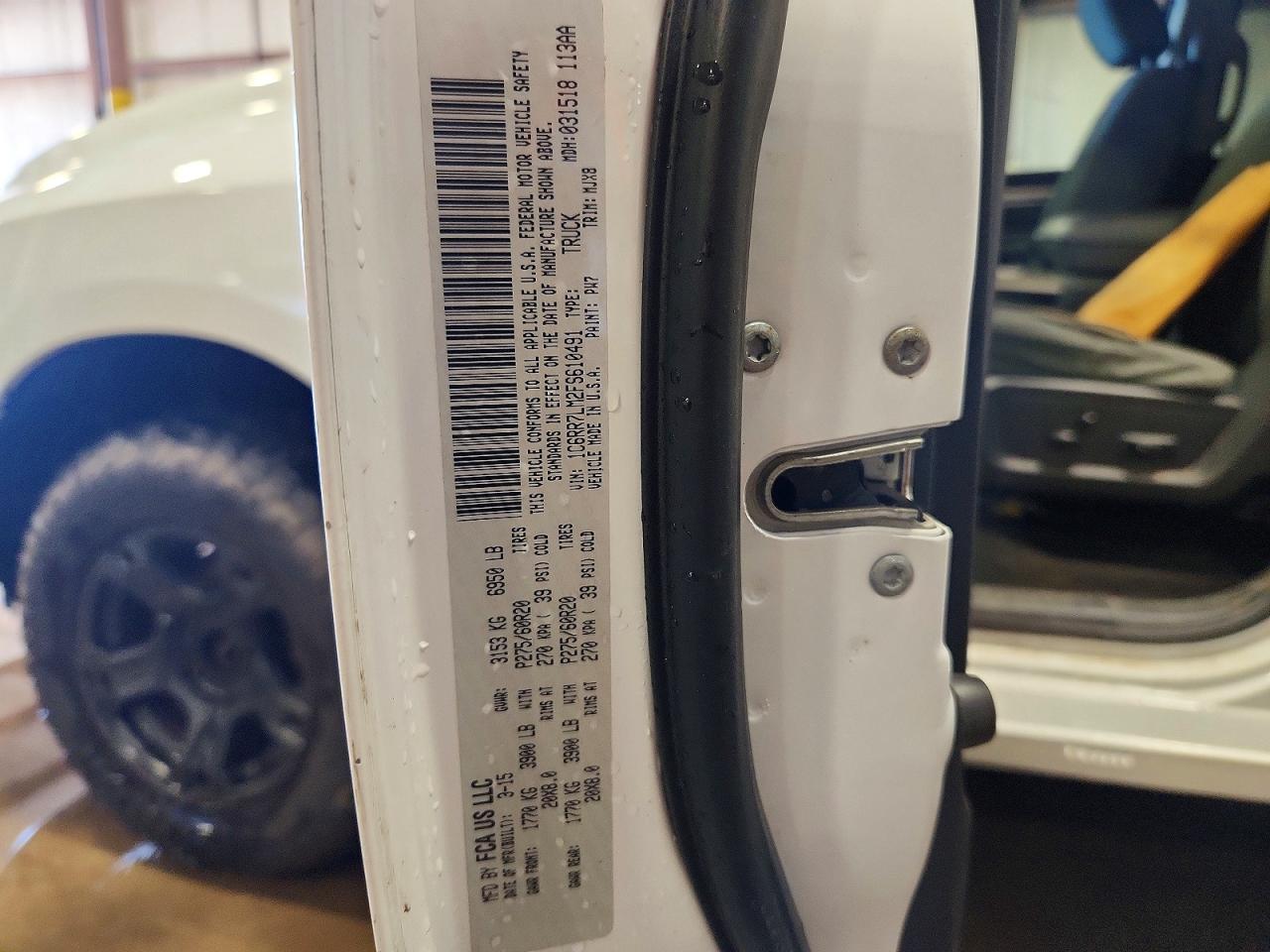 2015 Ram 1500 Slt White vin: 1C6RR7LM2FS610491