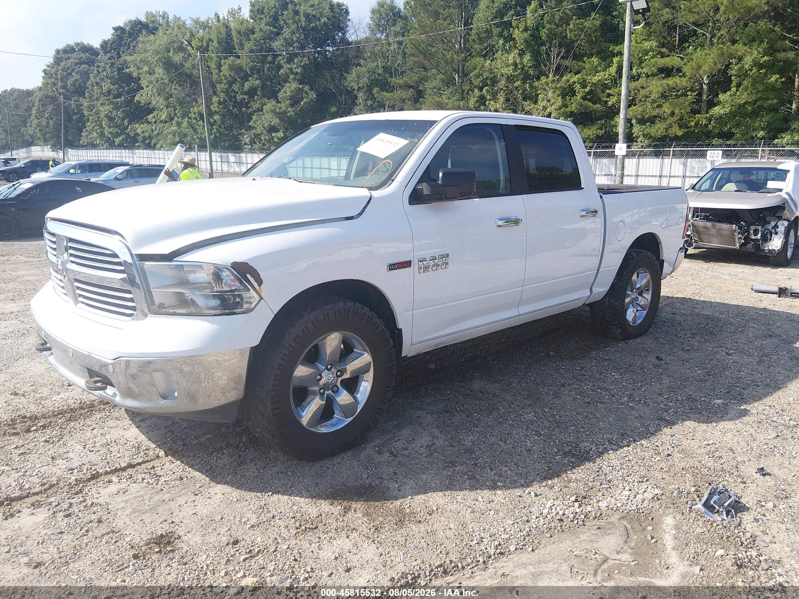 2015 Ram 1500 Big Horn White vin: 1C6RR7LM2FS679746