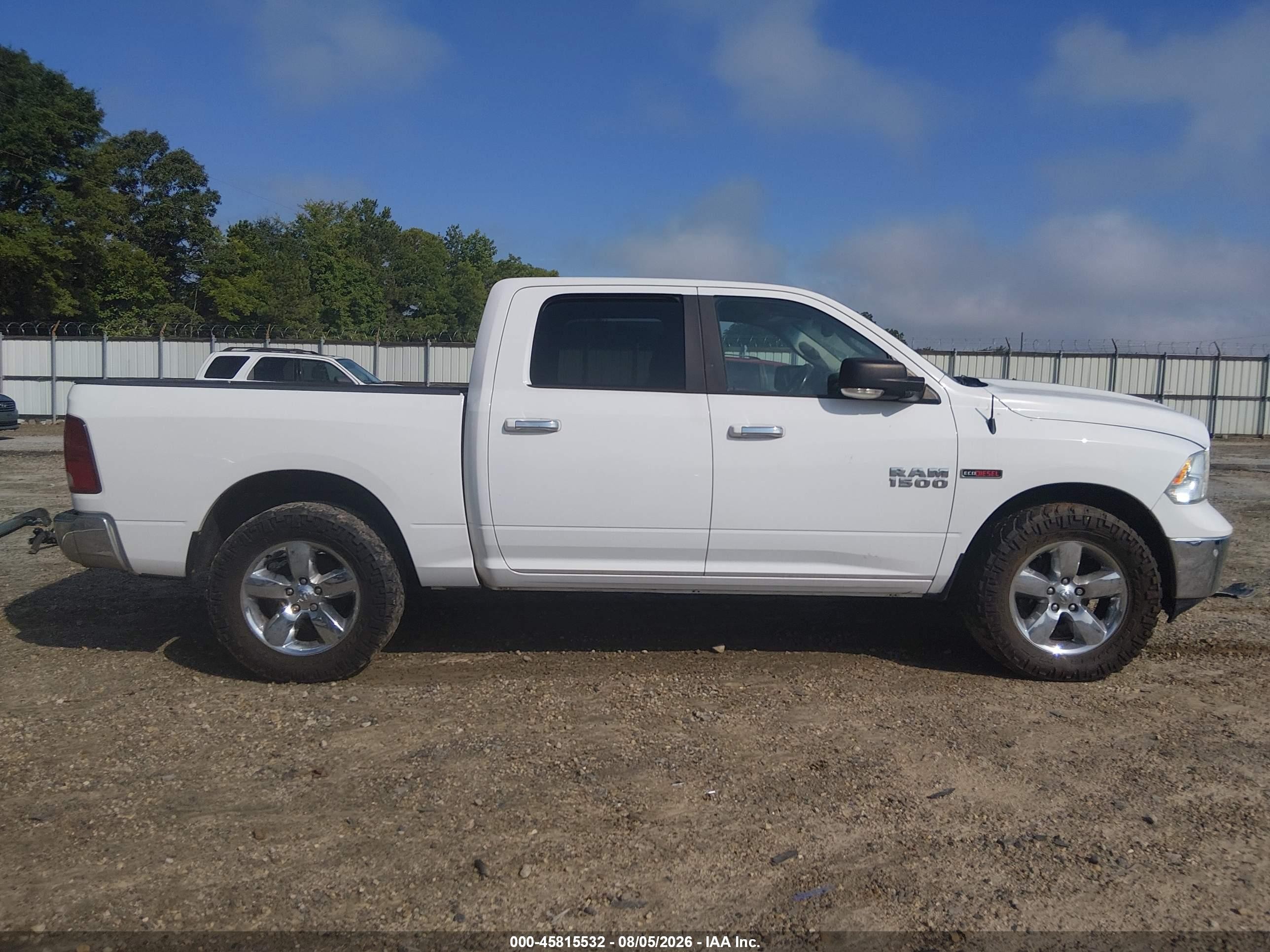 2015 Ram 1500 Big Horn White vin: 1C6RR7LM2FS679746