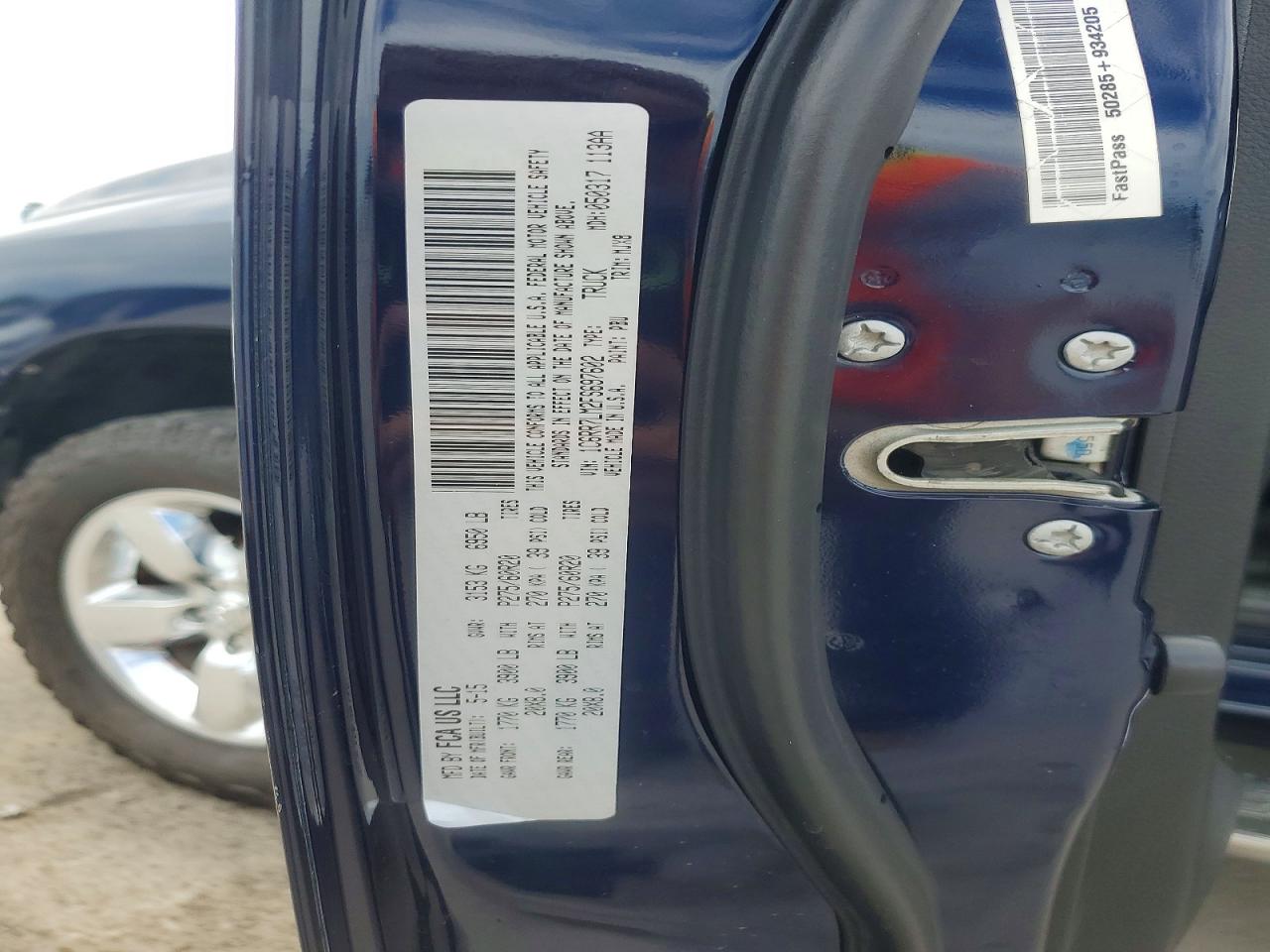 2015 Ram 1500 Slt Blue vin: 1C6RR7LM2FS697602