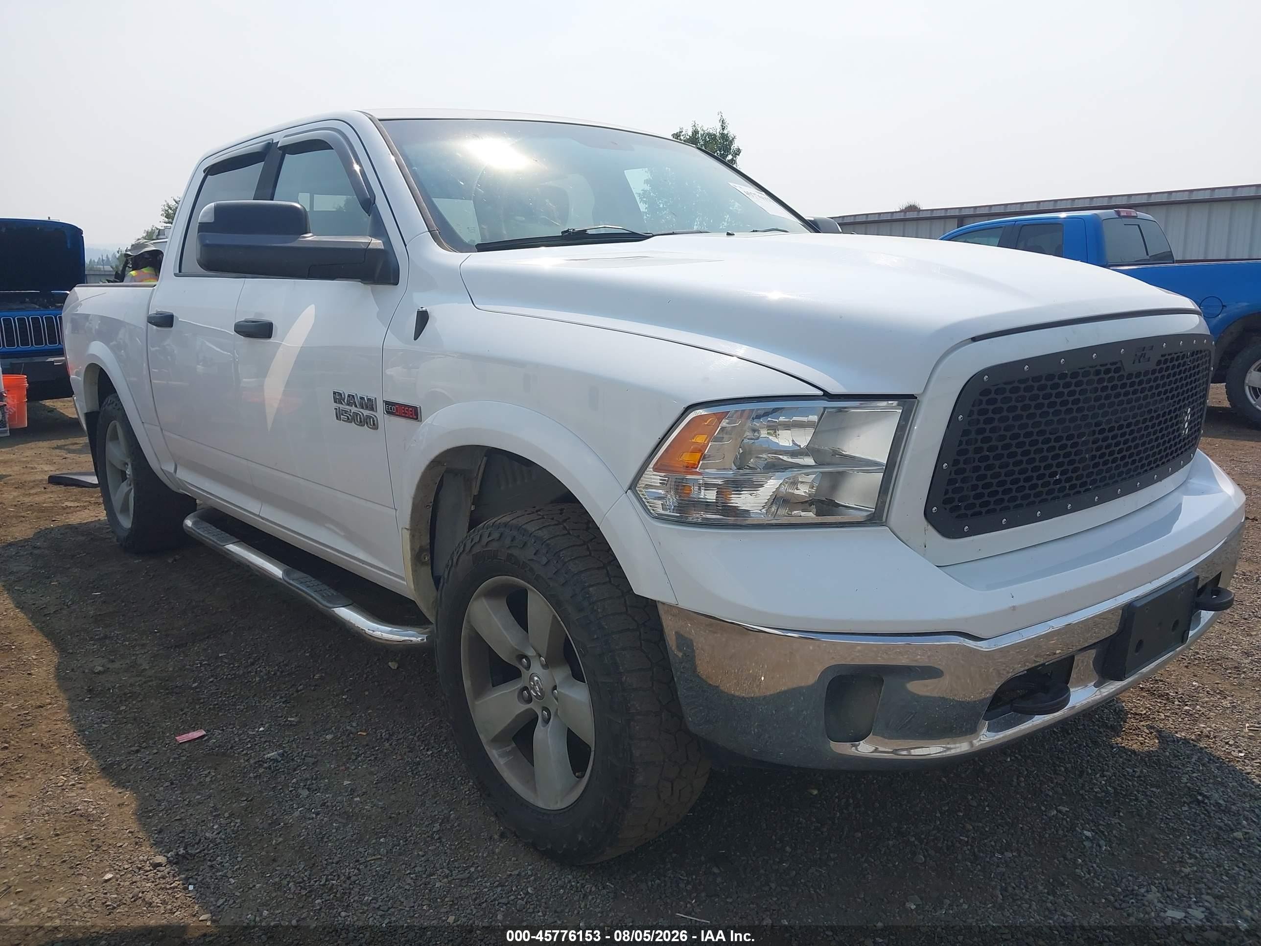 2014 Ram 1500 Slt White vin: 1C6RR7LM5ES476025