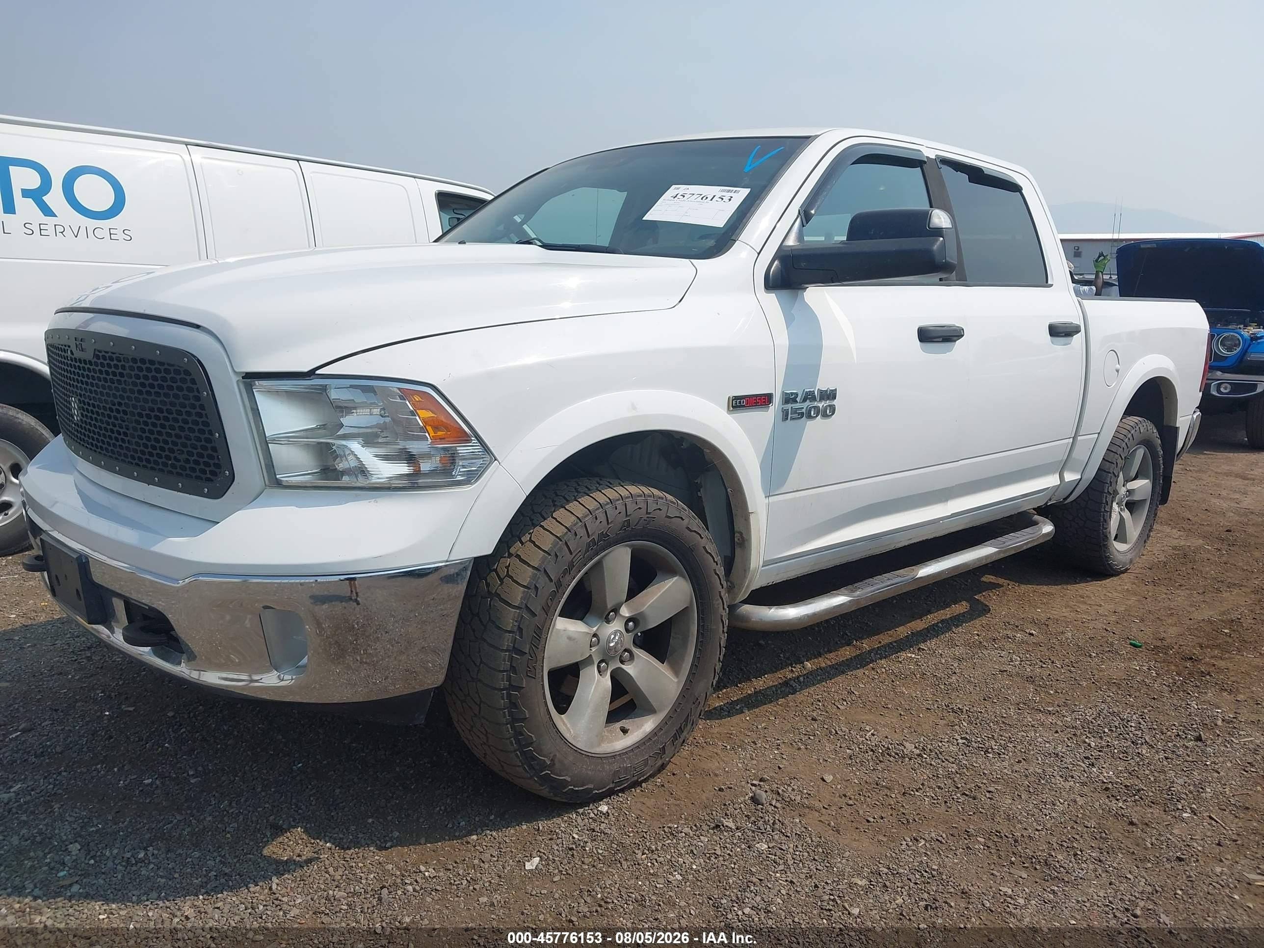 2014 Ram 1500 Slt White vin: 1C6RR7LM5ES476025
