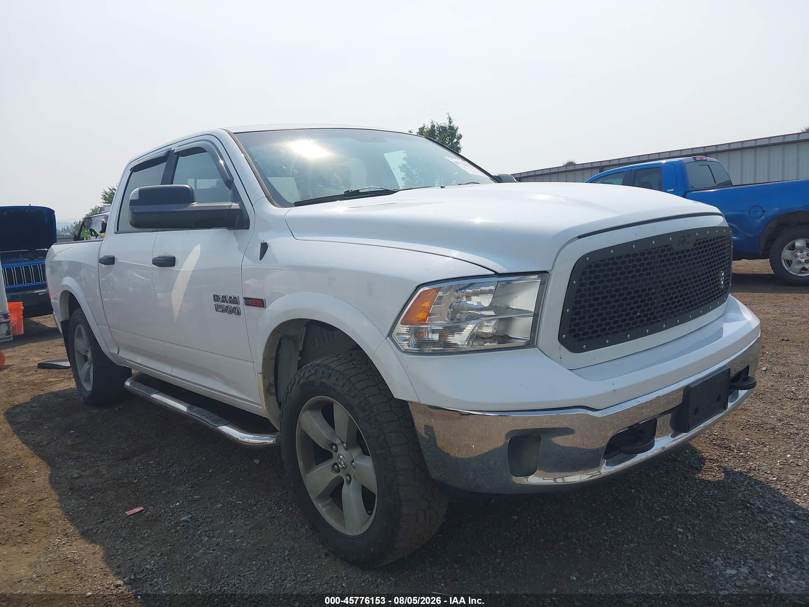 2014 Ram 1500 Slt White vin: 1C6RR7LM5ES476025