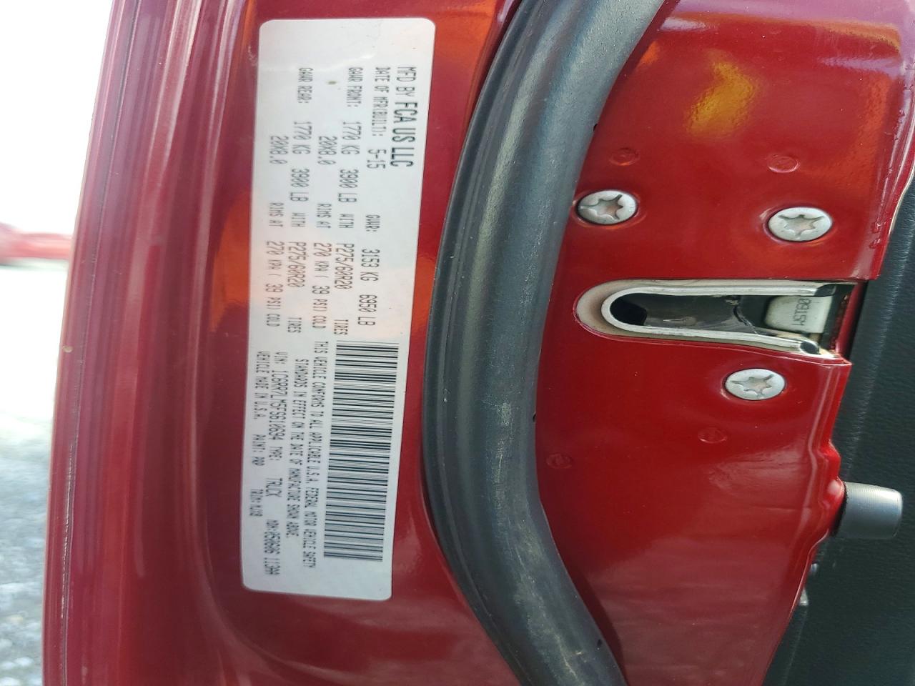 2015 Ram 1500 Slt Burgundy vin: 1C6RR7LM5FS610694
