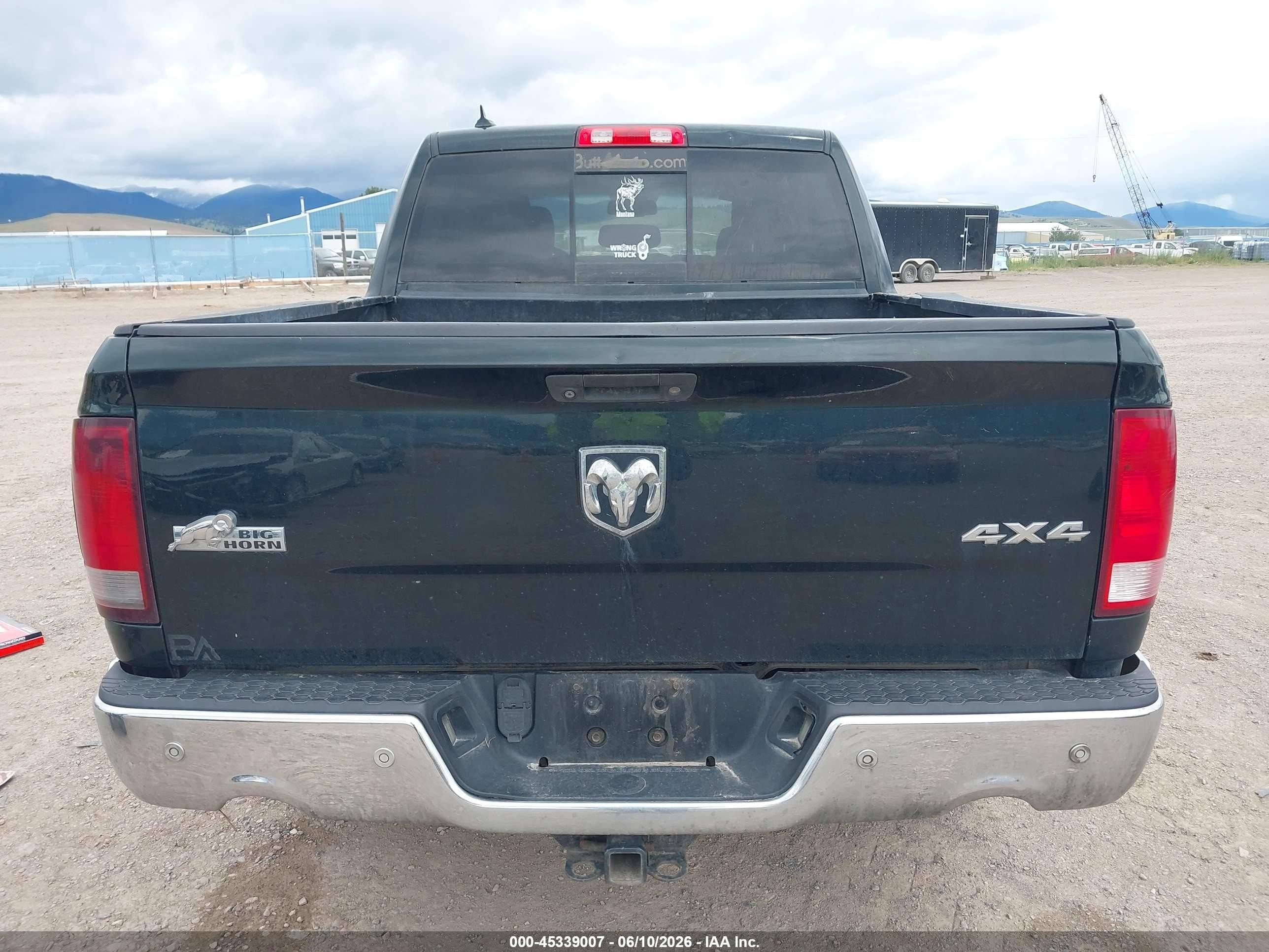 2016 Ram 1500 Big Horn Black vin: 1C6RR7LM8GS205351