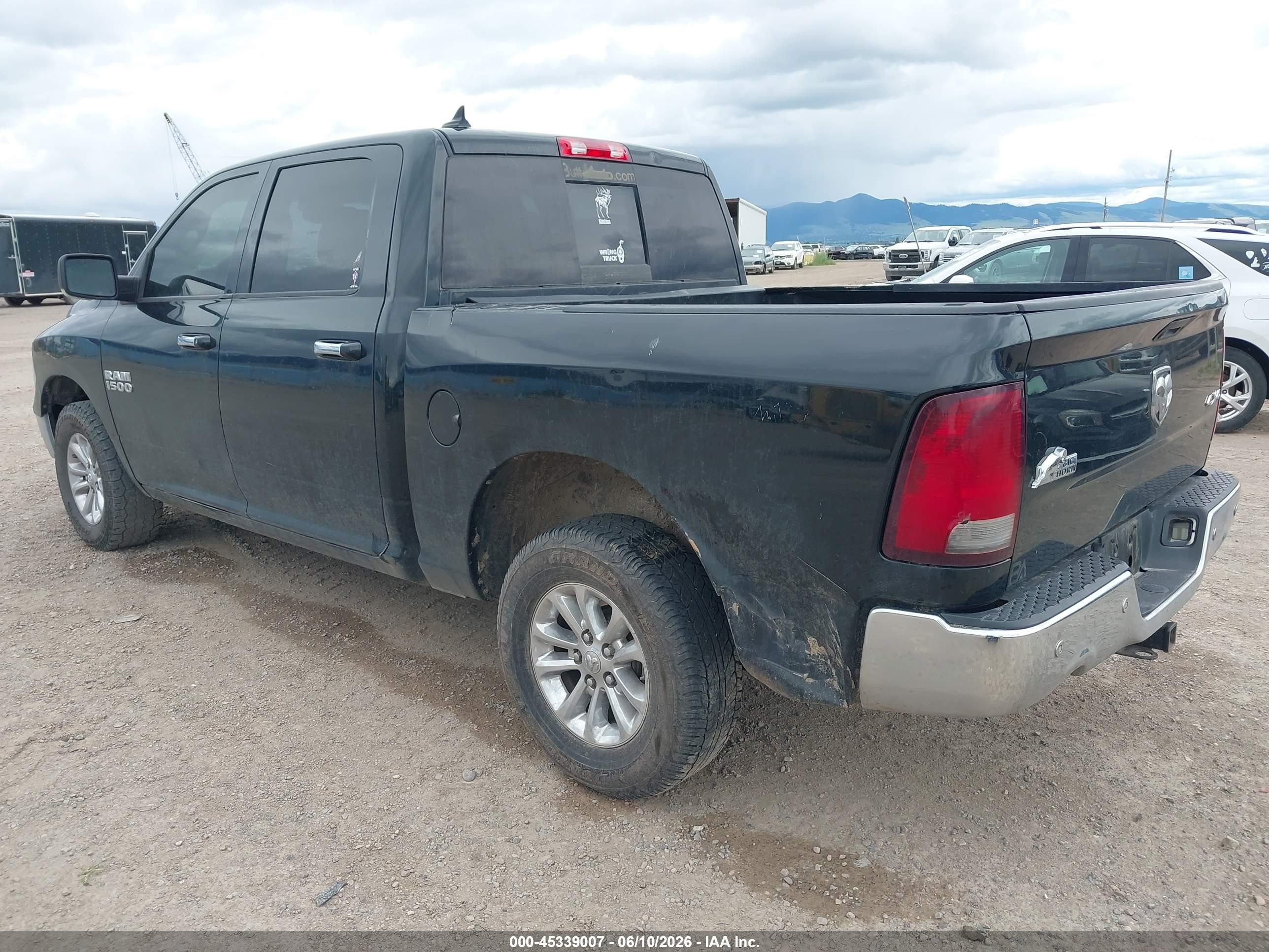 2016 Ram 1500 Big Horn Black vin: 1C6RR7LM8GS205351