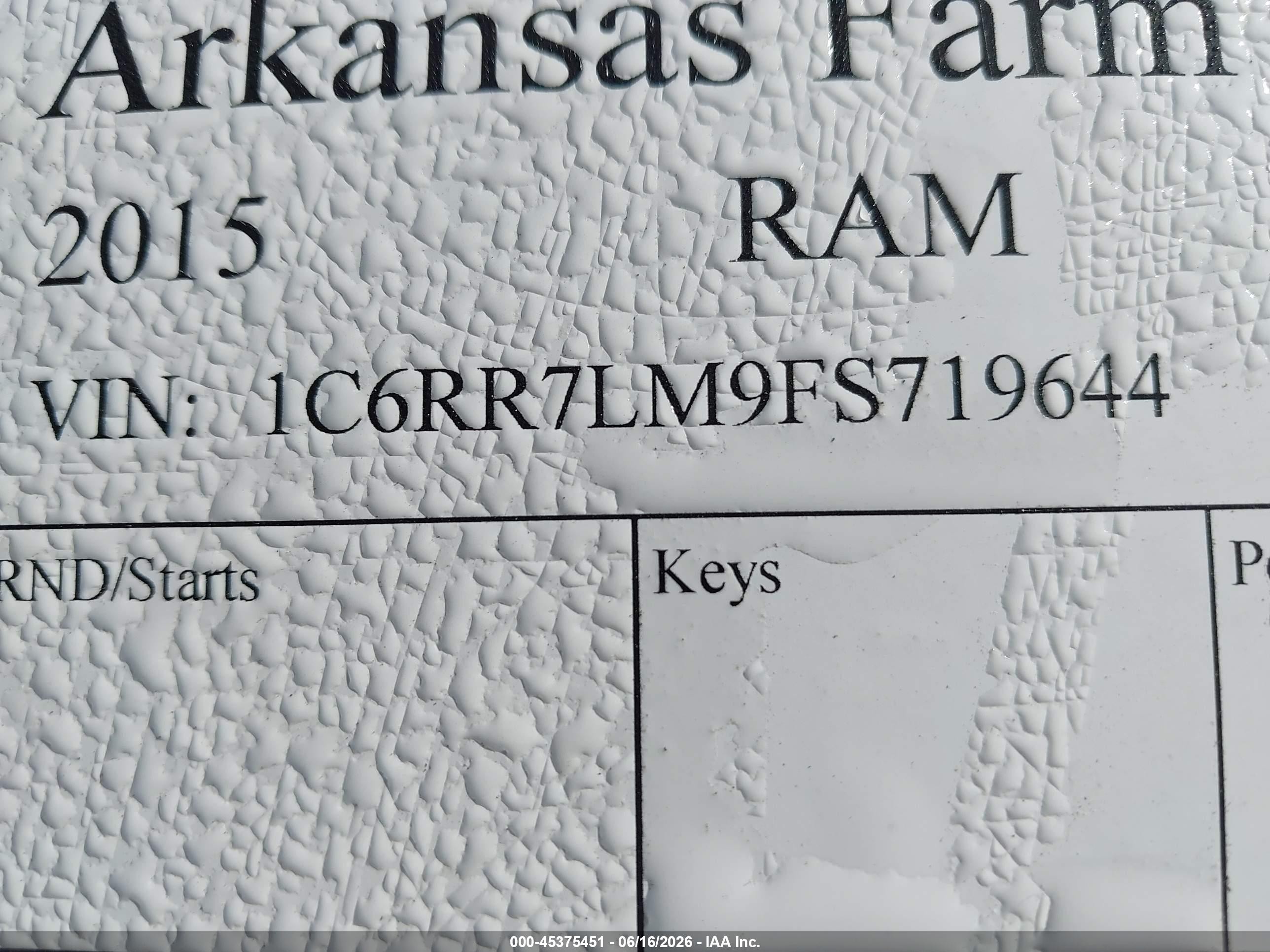 2015 Ram 1500 Big Horn Silver vin: 1C6RR7LM9FS719644