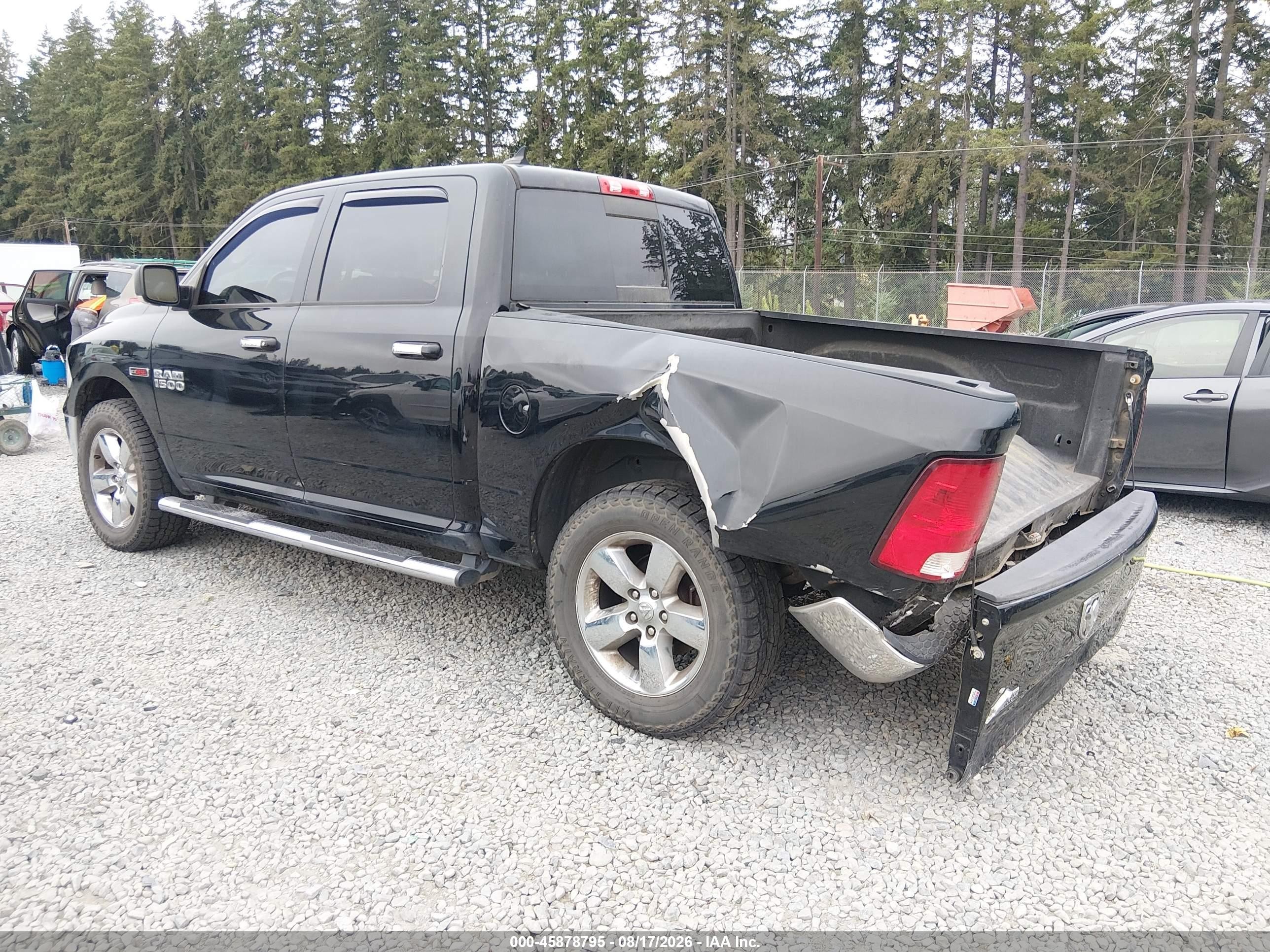 2015 Ram 1500 Big Horn Черный vin: 1C6RR7LMXFS543414