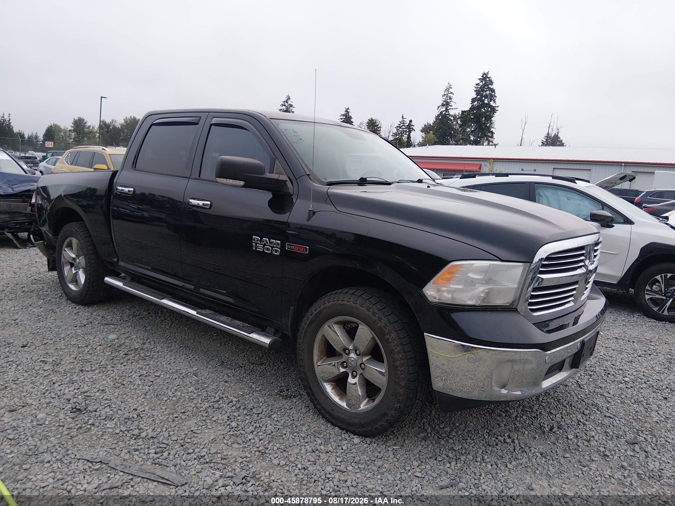 2015 Ram 1500 Big Horn Черный vin: 1C6RR7LMXFS543414