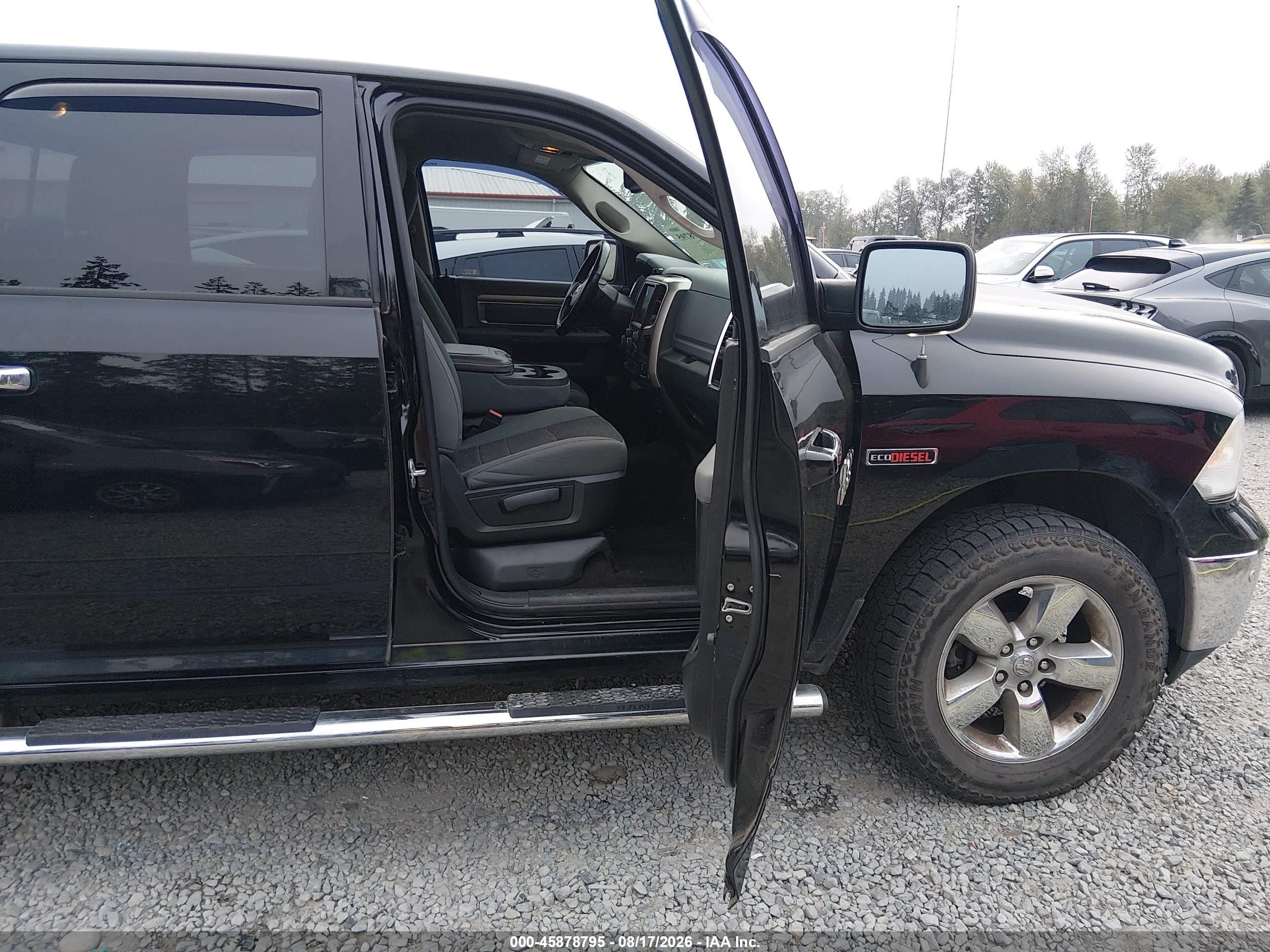 2015 Ram 1500 Big Horn Черный vin: 1C6RR7LMXFS543414