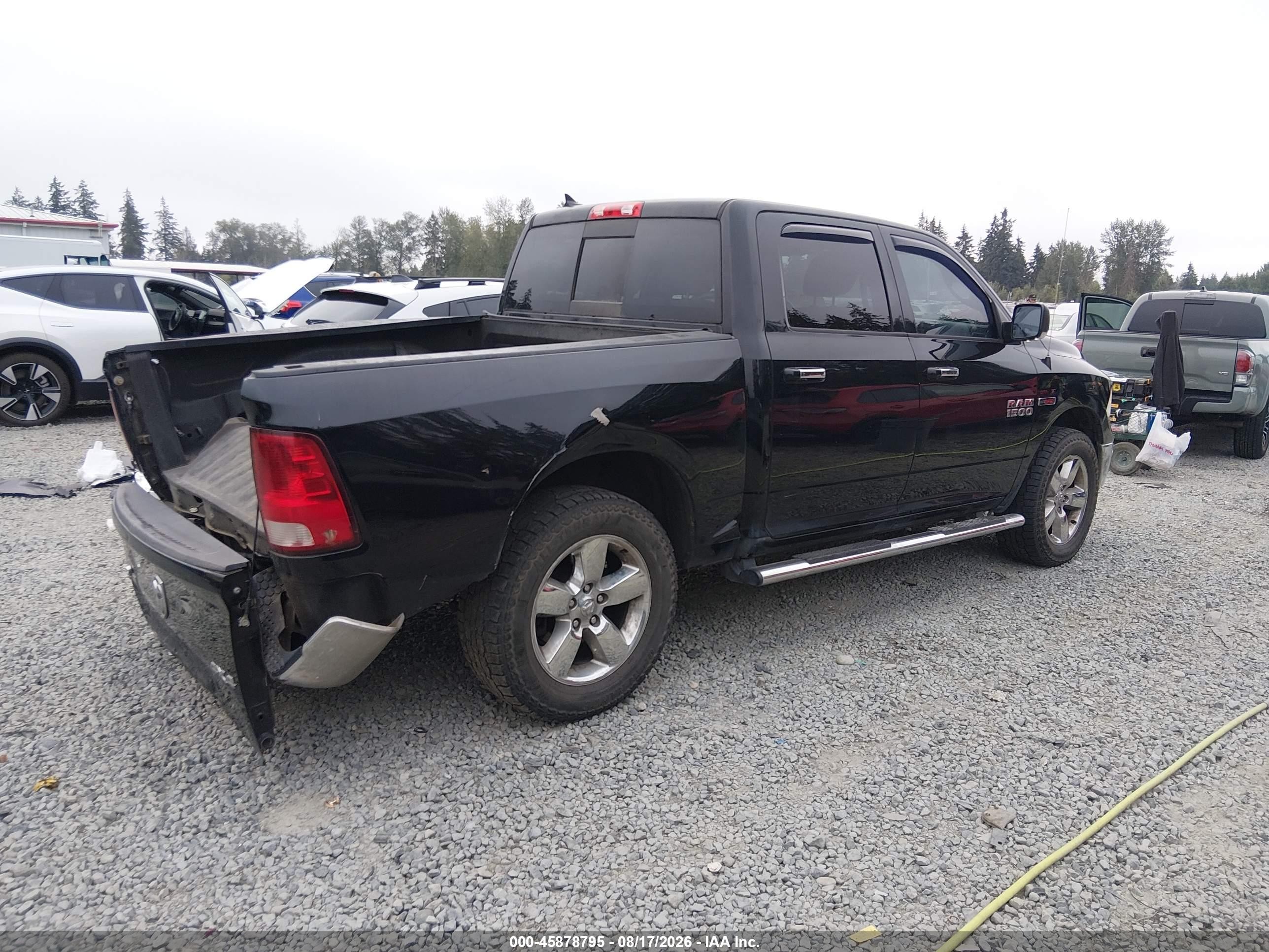 2015 Ram 1500 Big Horn Черный vin: 1C6RR7LMXFS543414