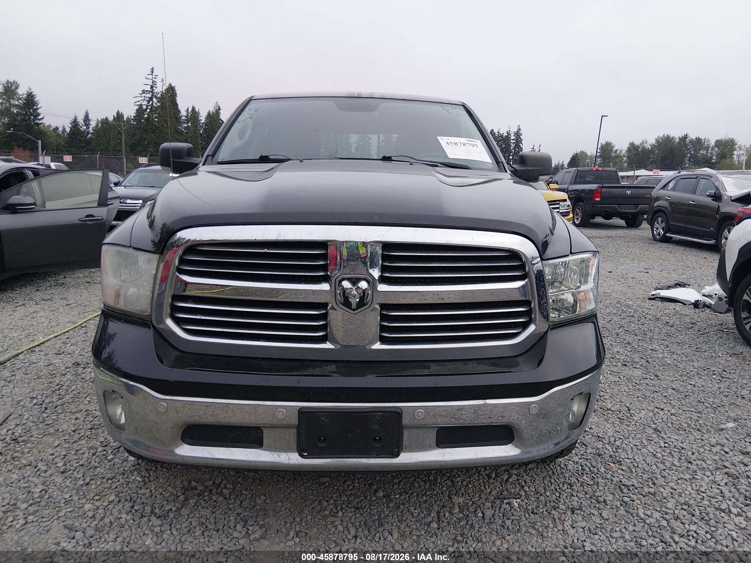2015 Ram 1500 Big Horn Черный vin: 1C6RR7LMXFS543414