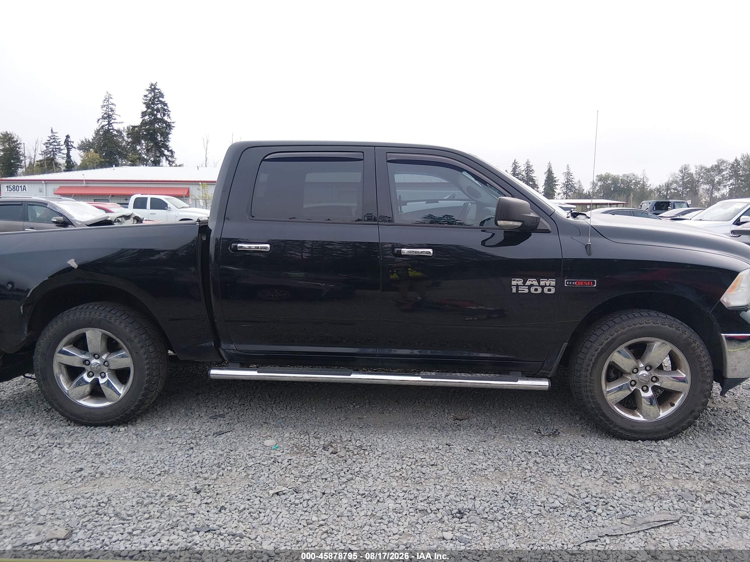 2015 Ram 1500 Big Horn Черный vin: 1C6RR7LMXFS543414