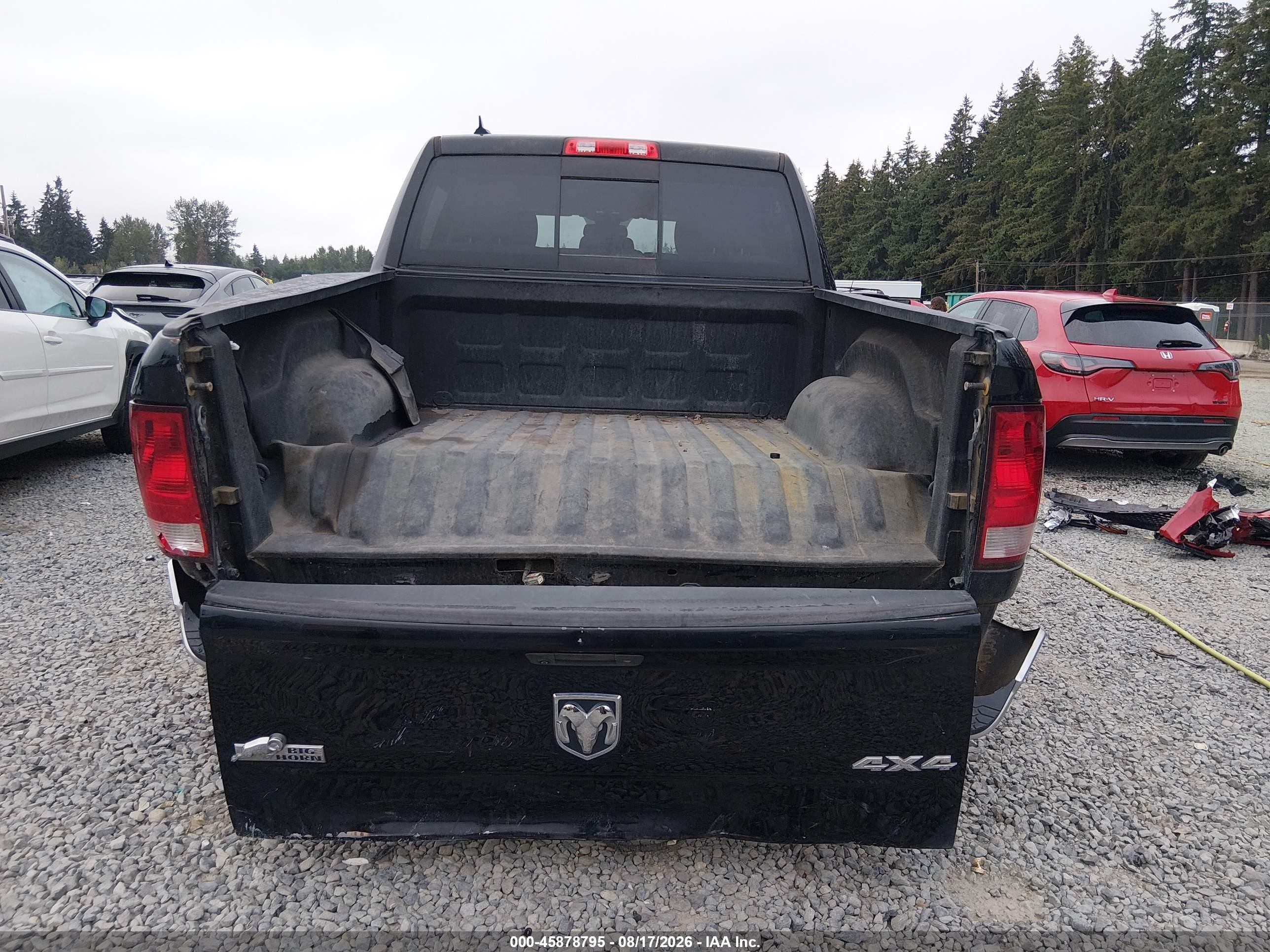 2015 Ram 1500 Big Horn Черный vin: 1C6RR7LMXFS543414