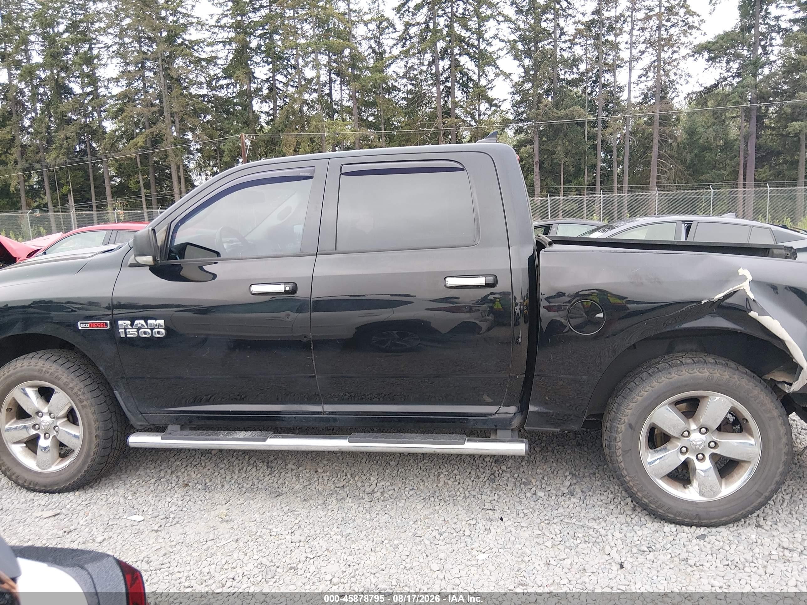2015 Ram 1500 Big Horn Черный vin: 1C6RR7LMXFS543414