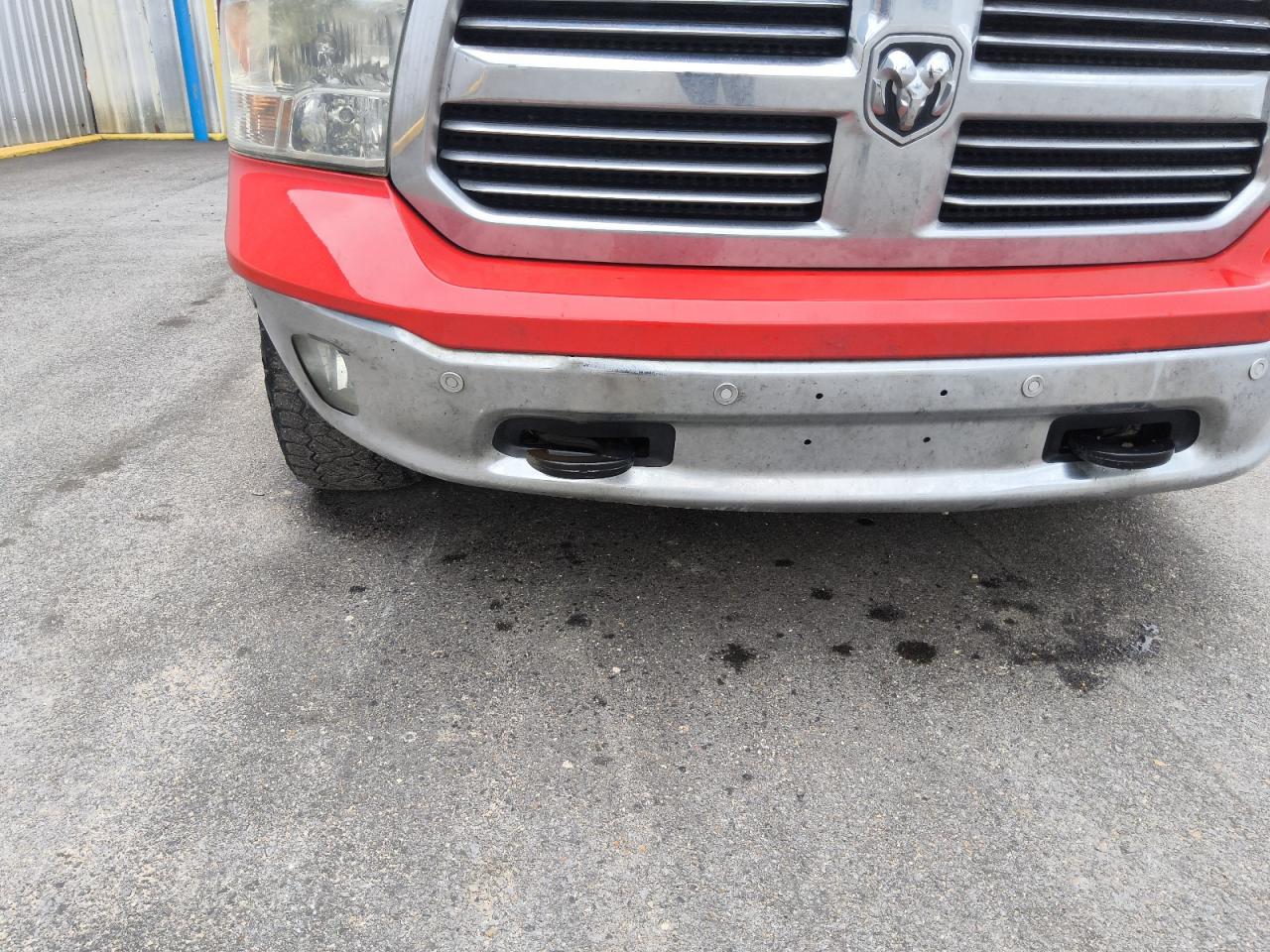 2014 Ram 1500 Slt Red vin: 1C6RR7LT0ES126535 Damage: Front Metal Bumper Chrome, Dent(S) W/No Paint Dmg, > 12 Inches