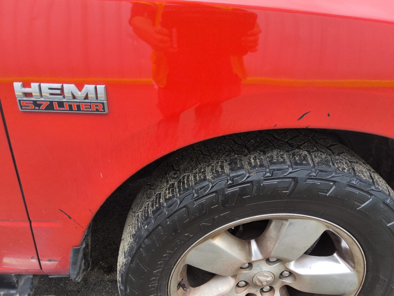 2014 Ram 1500 Slt Red vin: 1C6RR7LT0ES126535 Damage: Right Front Fender, Heavy Scratch, 1/8 To 1/2 Inch