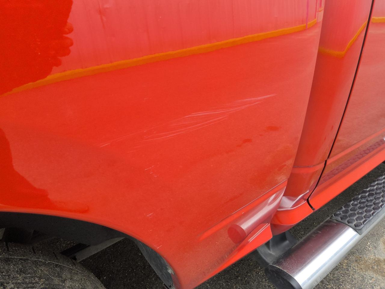 2014 Ram 1500 Slt Red vin: 1C6RR7LT0ES126535 Damage: Right Bed Side, Heavy Scratch, 7 To 8 Inches
