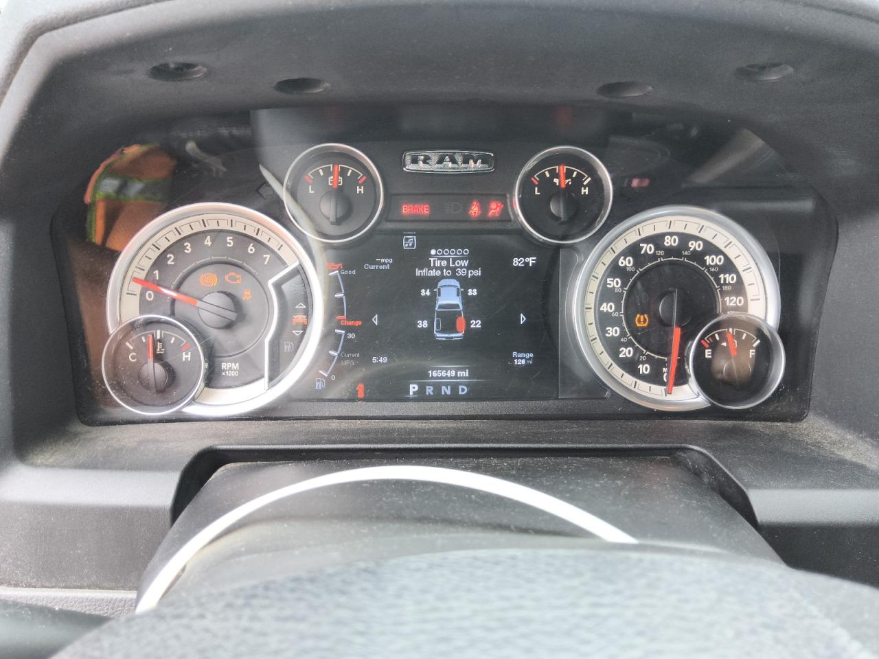 2014 Ram 1500 Slt Red vin: 1C6RR7LT0ES126535 Damage: Warning Light - Engine, On, Unacceptable