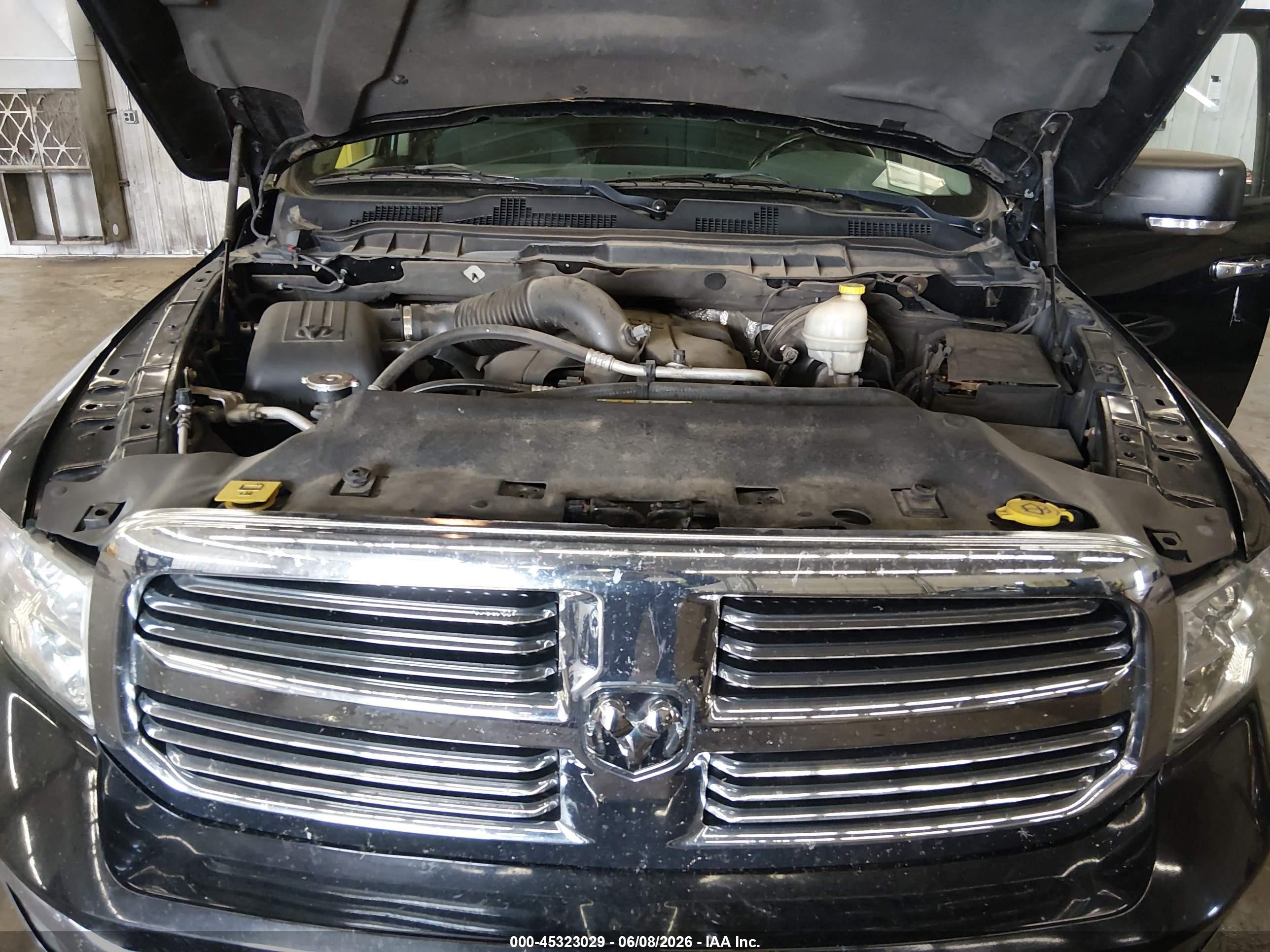 2014 Ram 1500 Big Horn Black vin: 1C6RR7LT0ES182913