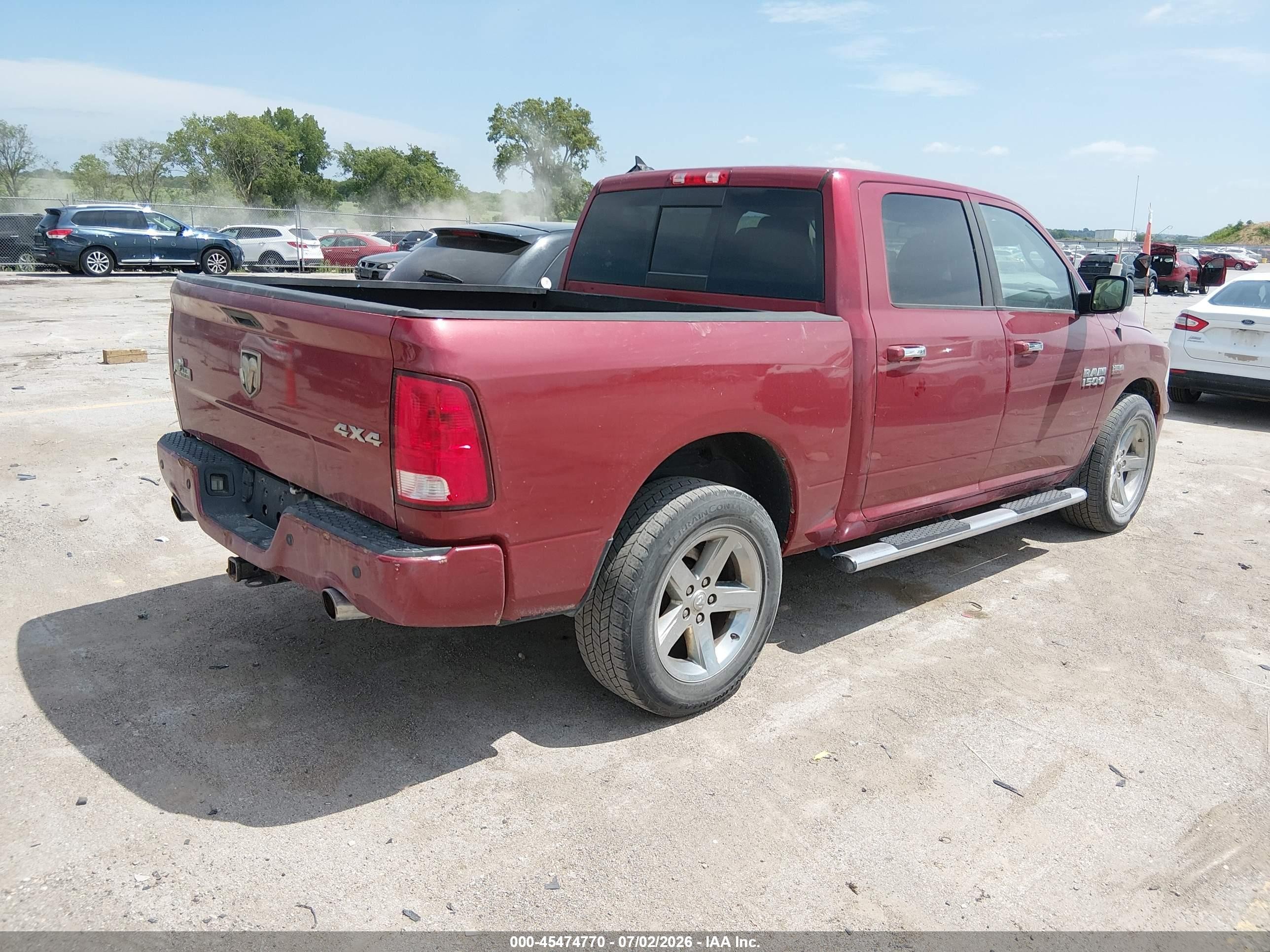 2014 Ram 1500 Big Horn Red vin: 1C6RR7LT0ES431016