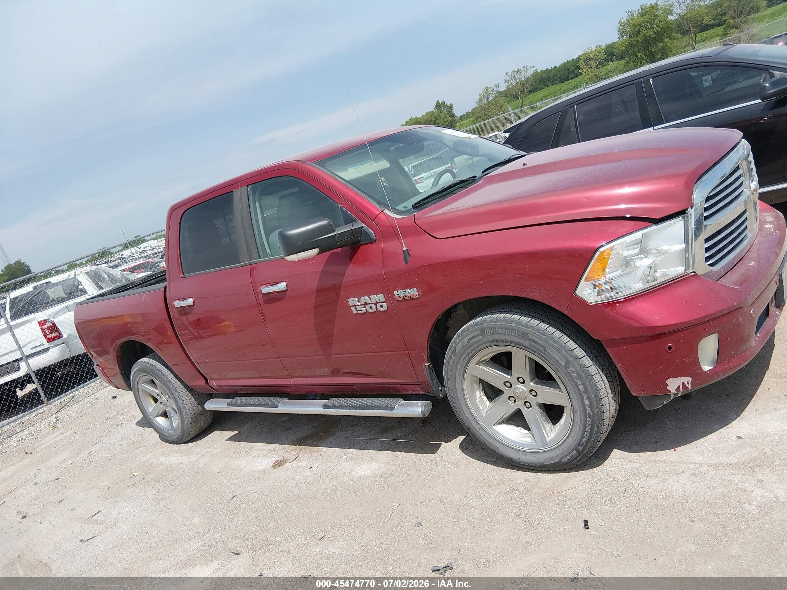 2014 Ram 1500 Big Horn Red vin: 1C6RR7LT0ES431016