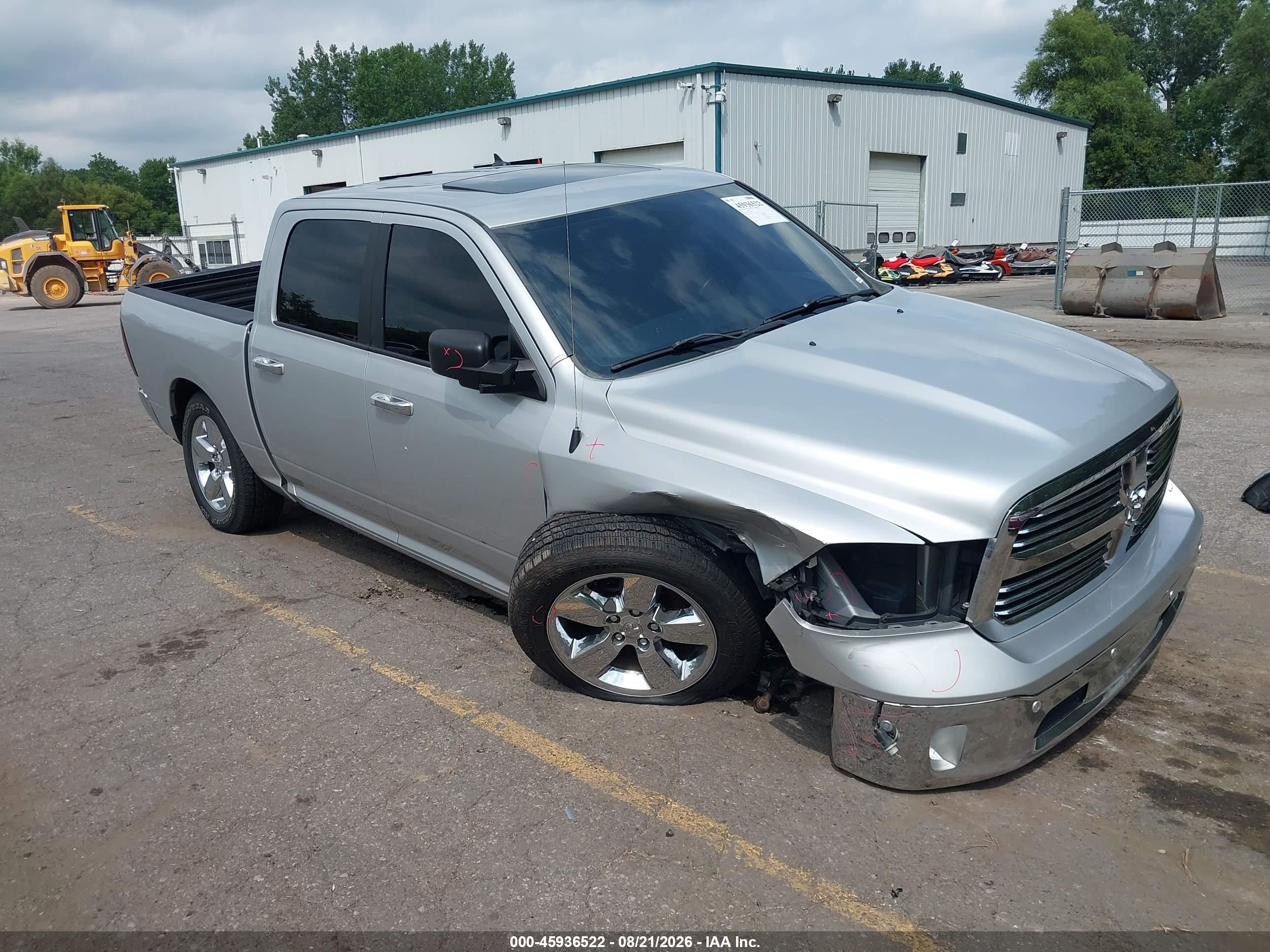 2015 Ram 1500 Big Horn Silver vin: 1C6RR7LT0FS788620