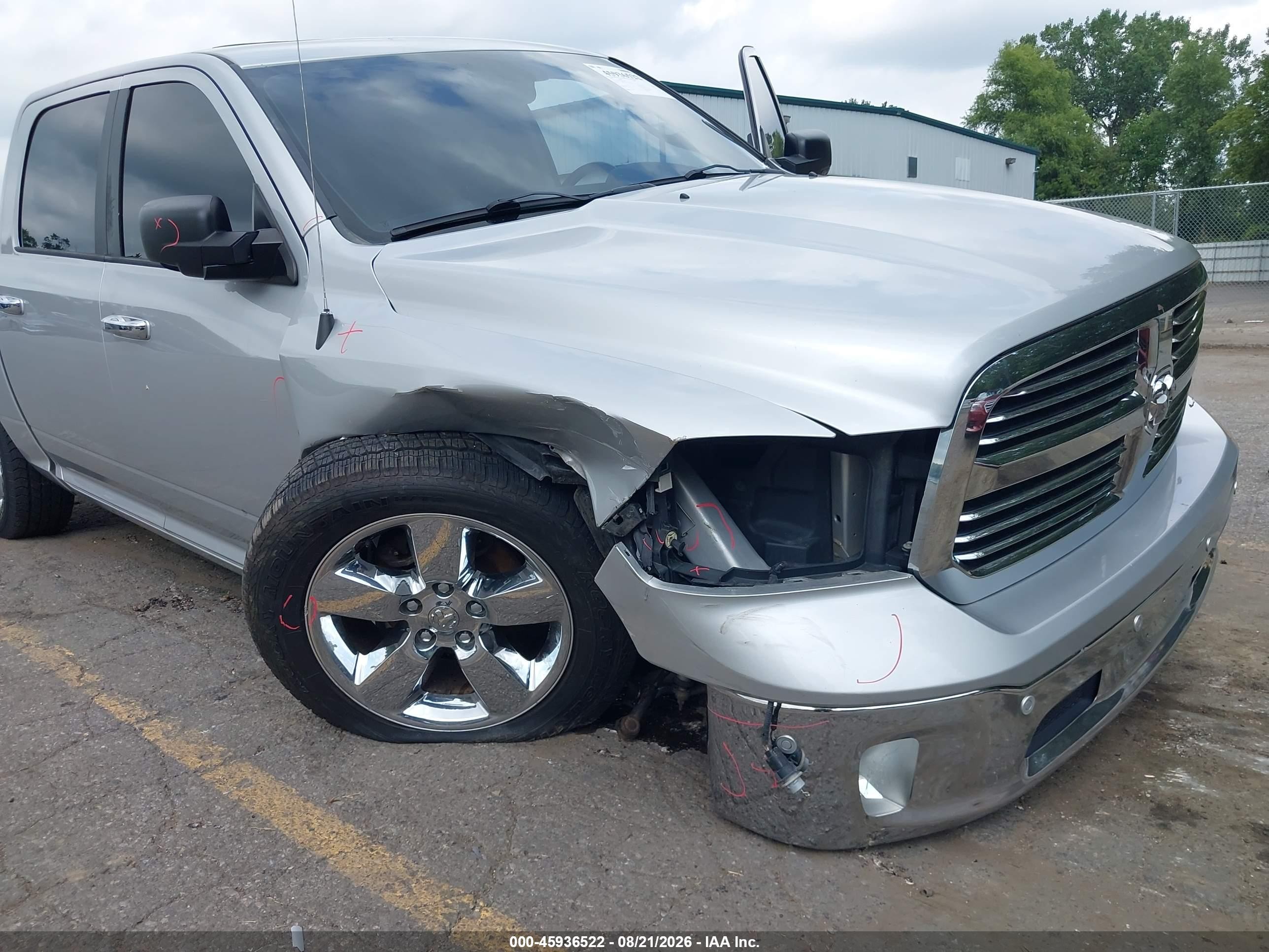 2015 Ram 1500 Big Horn Silver vin: 1C6RR7LT0FS788620