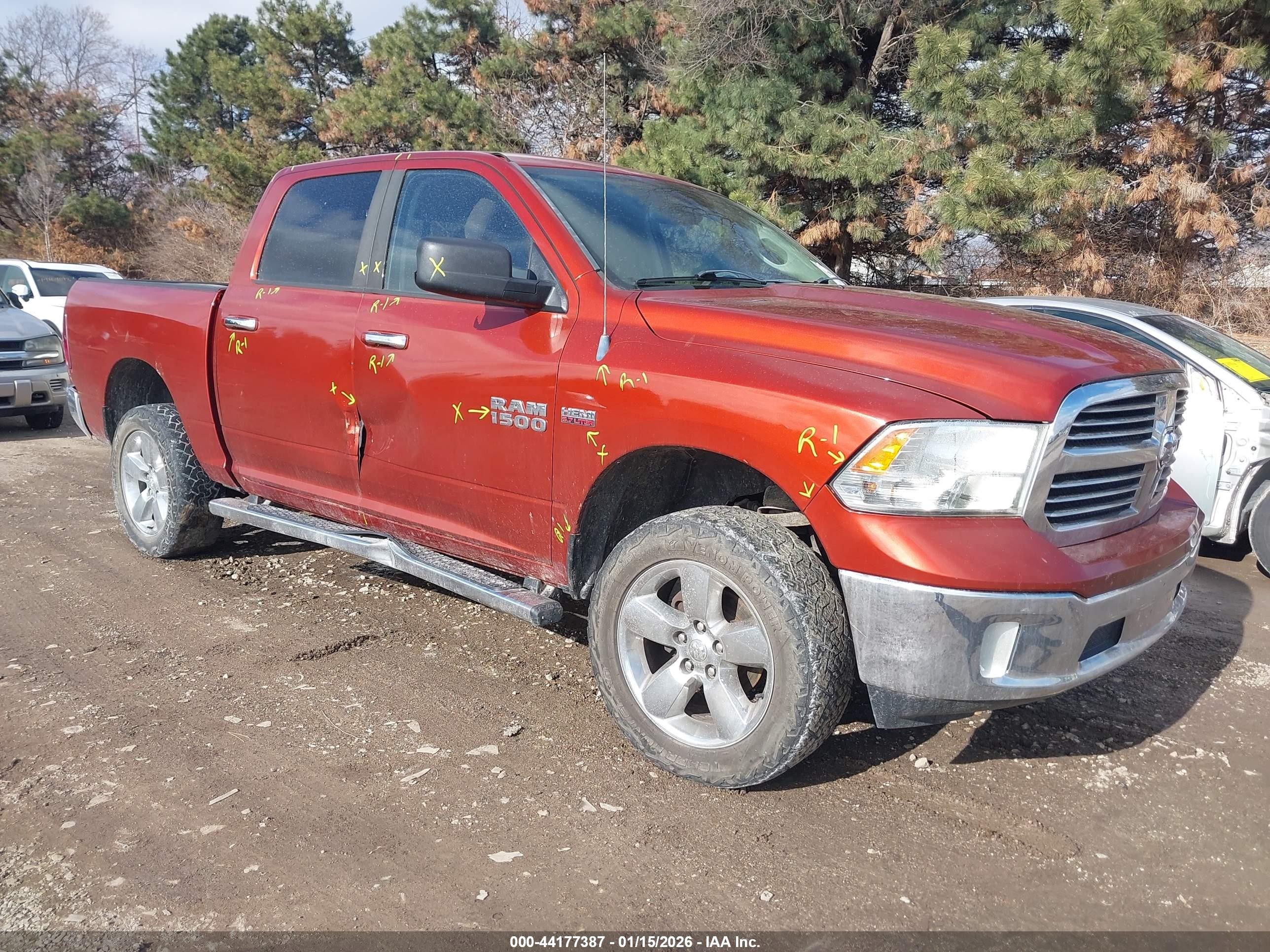 2013 Ram 1500 Big Horn Оранжевый vin: 1C6RR7LT1DS616397