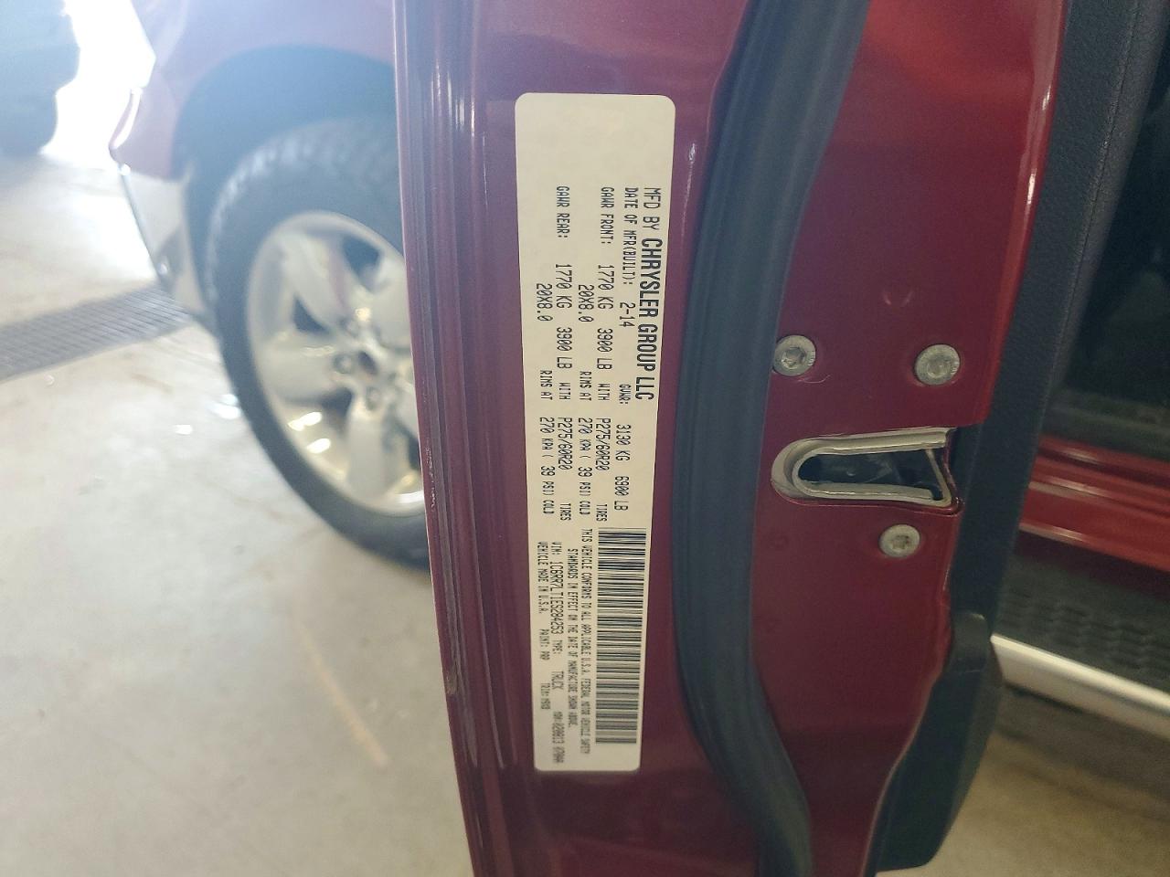 2014 Ram 1500 Slt Бордовый vin: 1C6RR7LT1ES284253