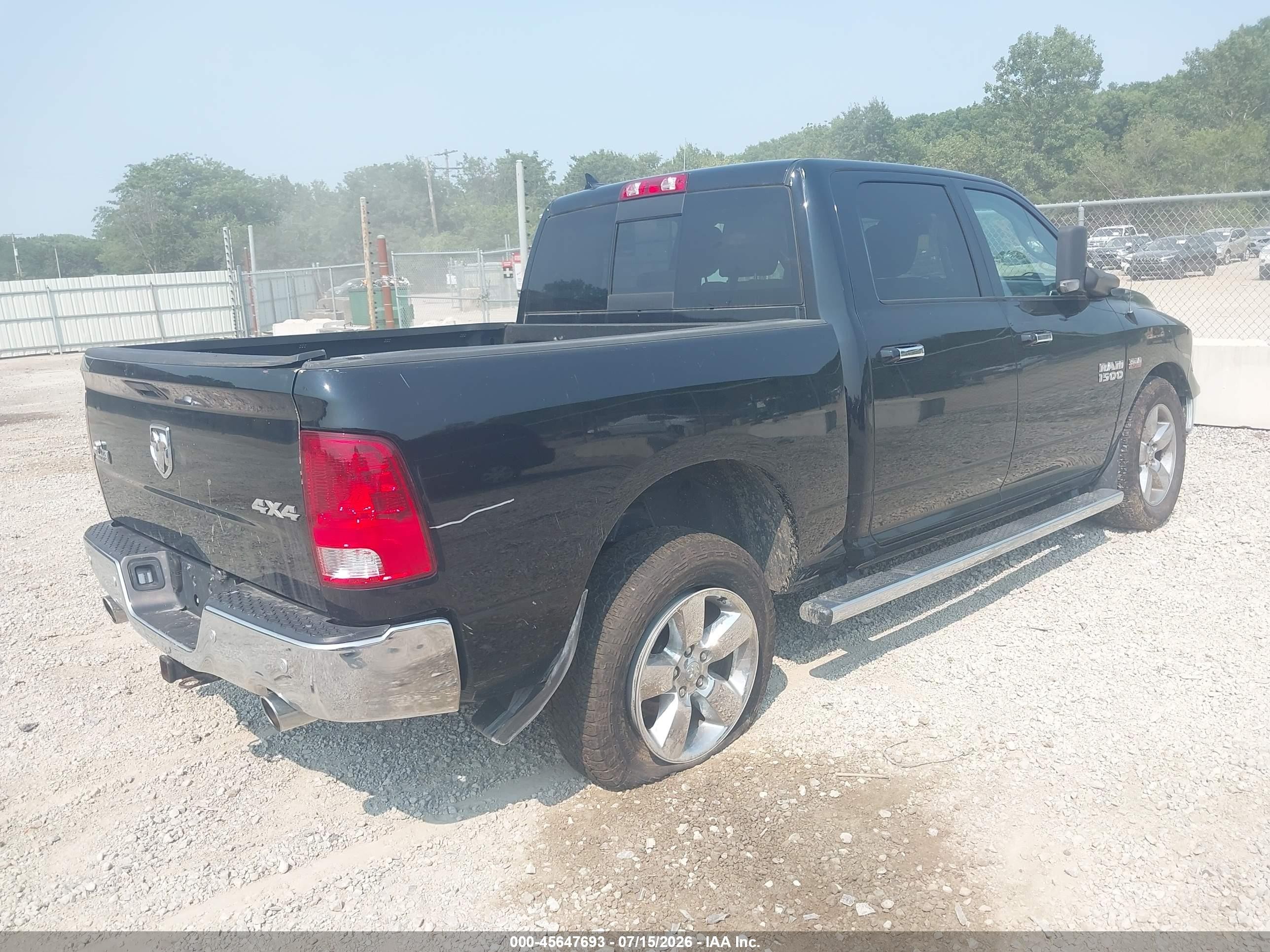 2015 Ram 1500 Big Horn Черный vin: 1C6RR7LT1FS572758