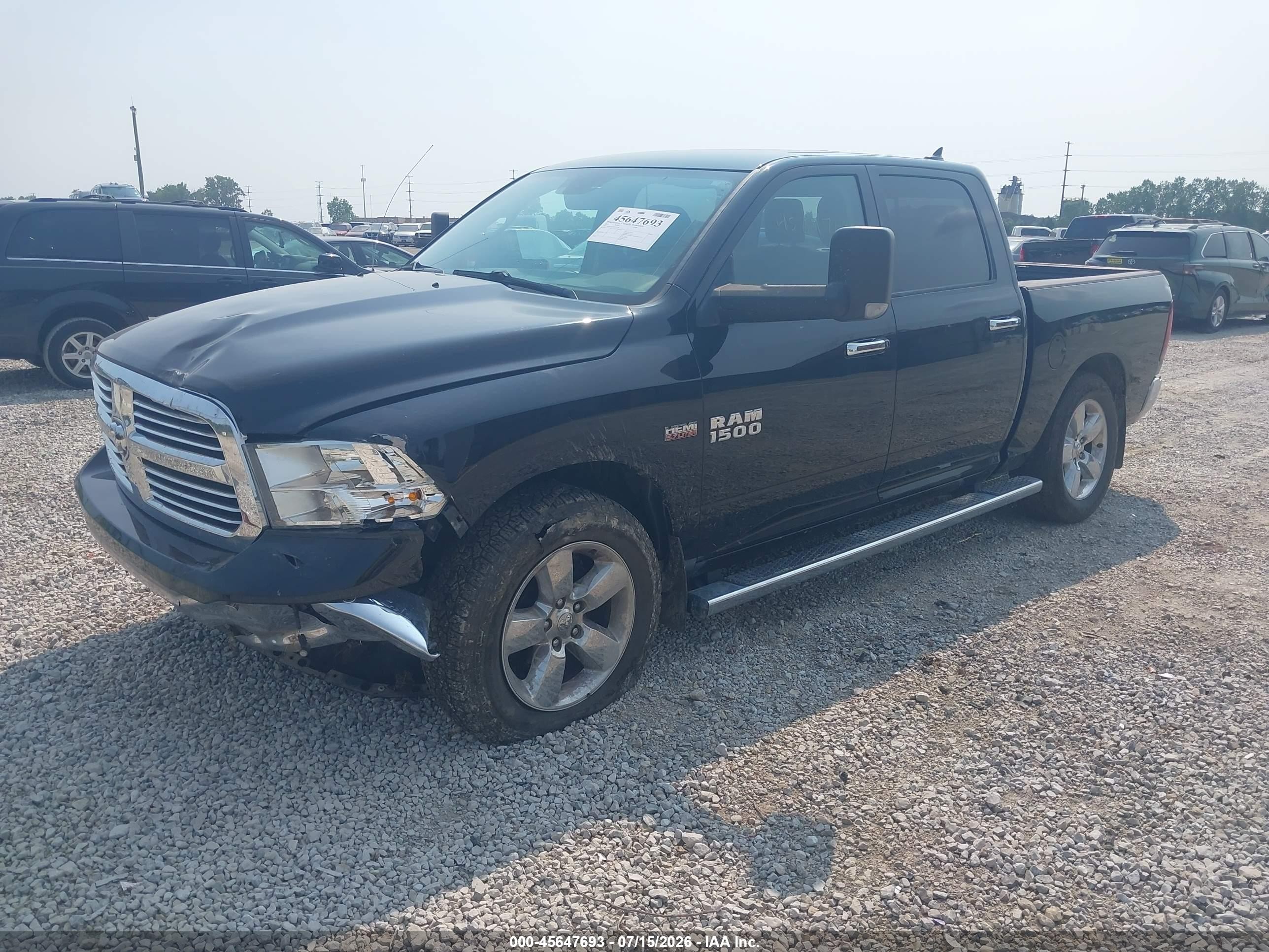 2015 Ram 1500 Big Horn Черный vin: 1C6RR7LT1FS572758