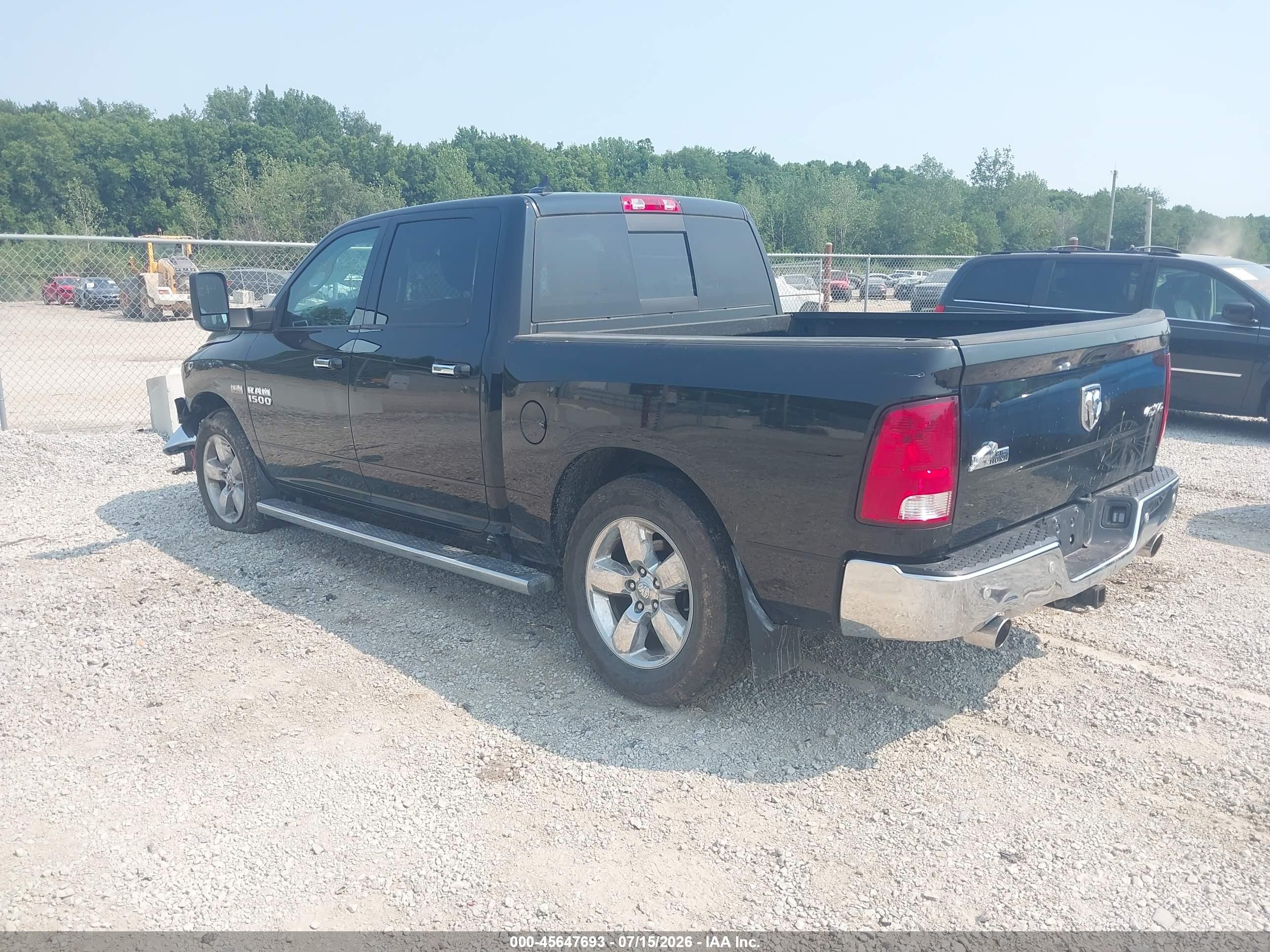2015 Ram 1500 Big Horn Черный vin: 1C6RR7LT1FS572758