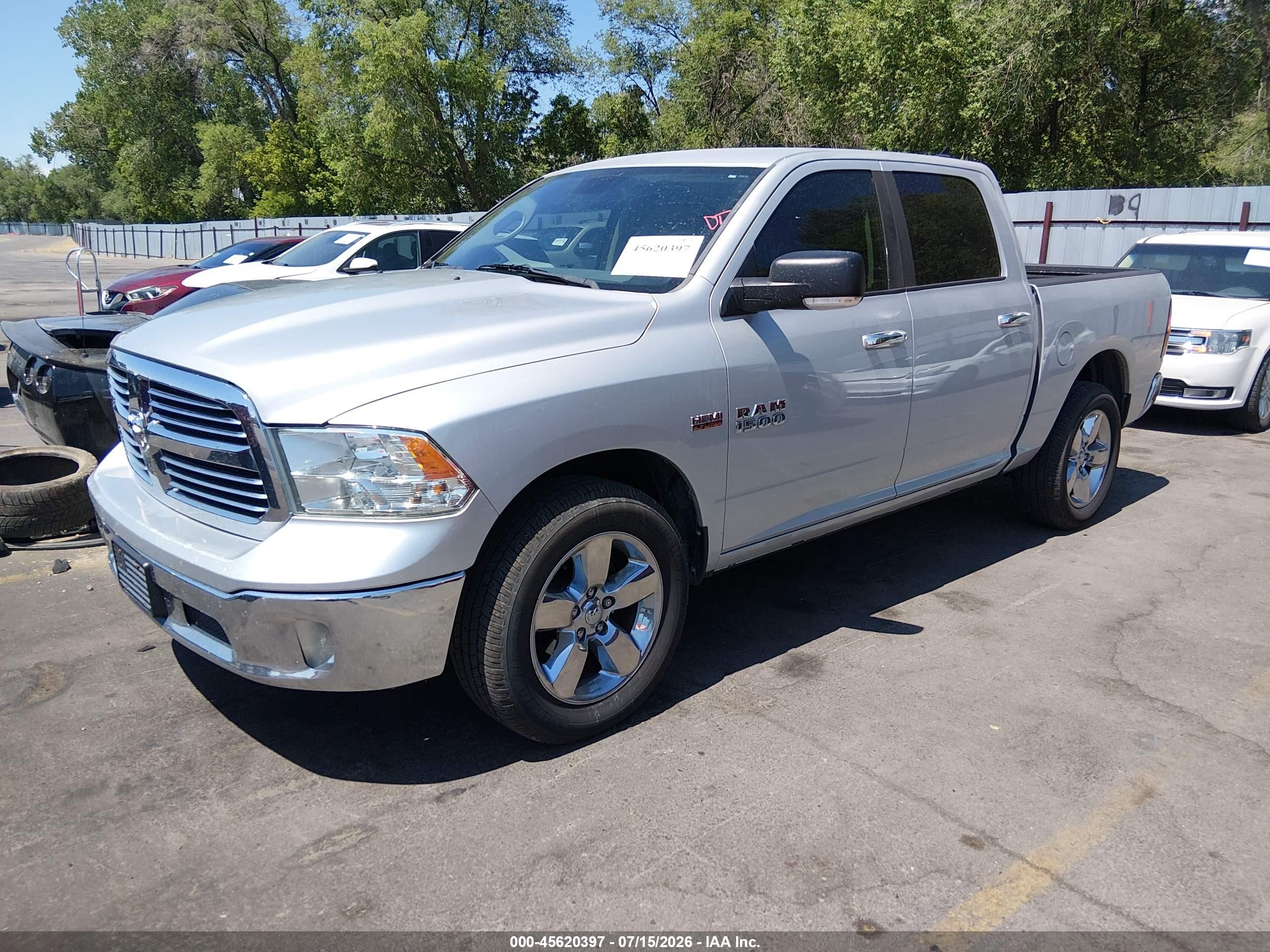 2015 Ram 1500 Big Horn Silver vin: 1C6RR7LT1FS759255