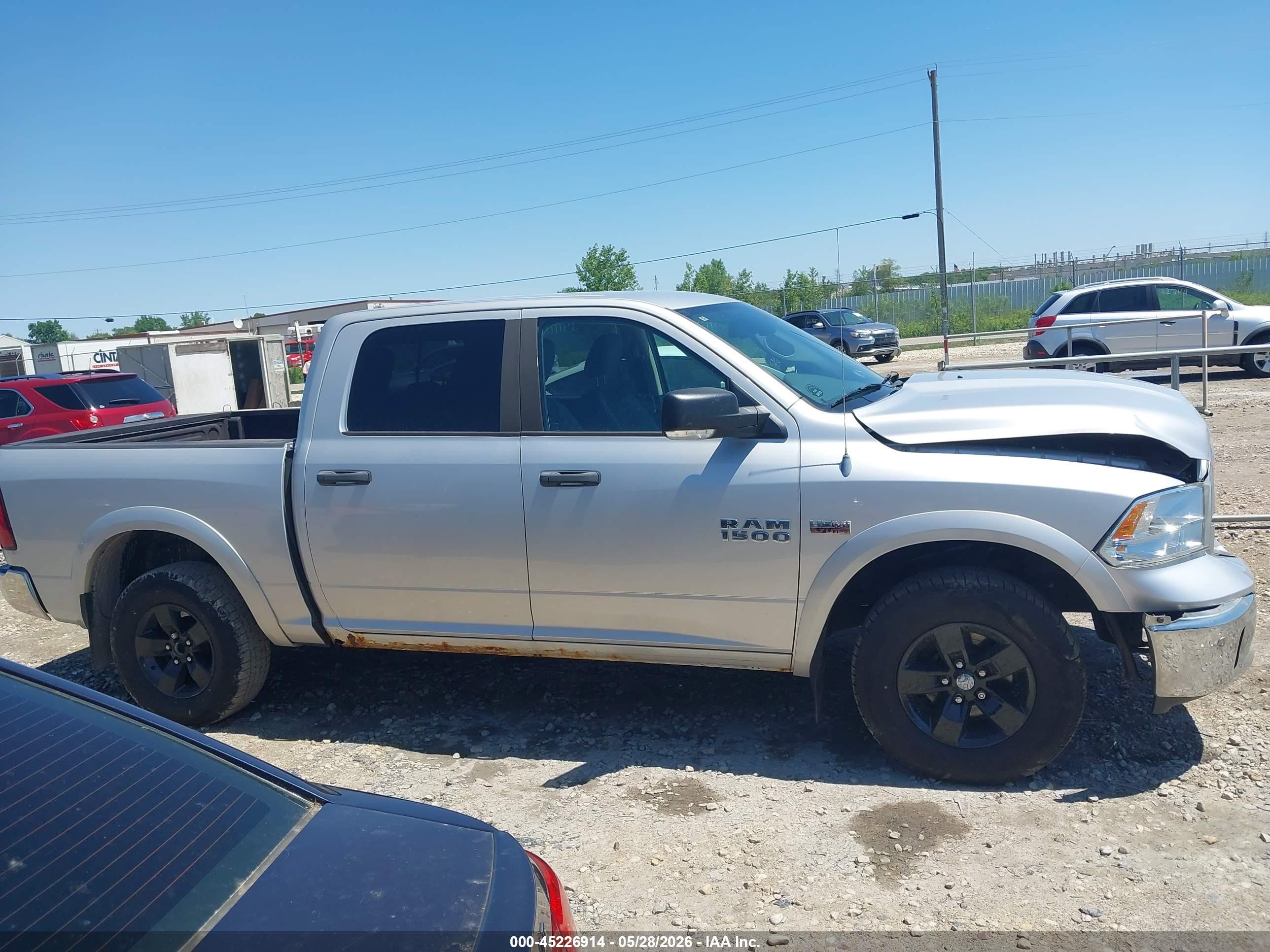 2014 Ram 1500 Outdoorsman Silver vin: 1C6RR7LT2ES107596