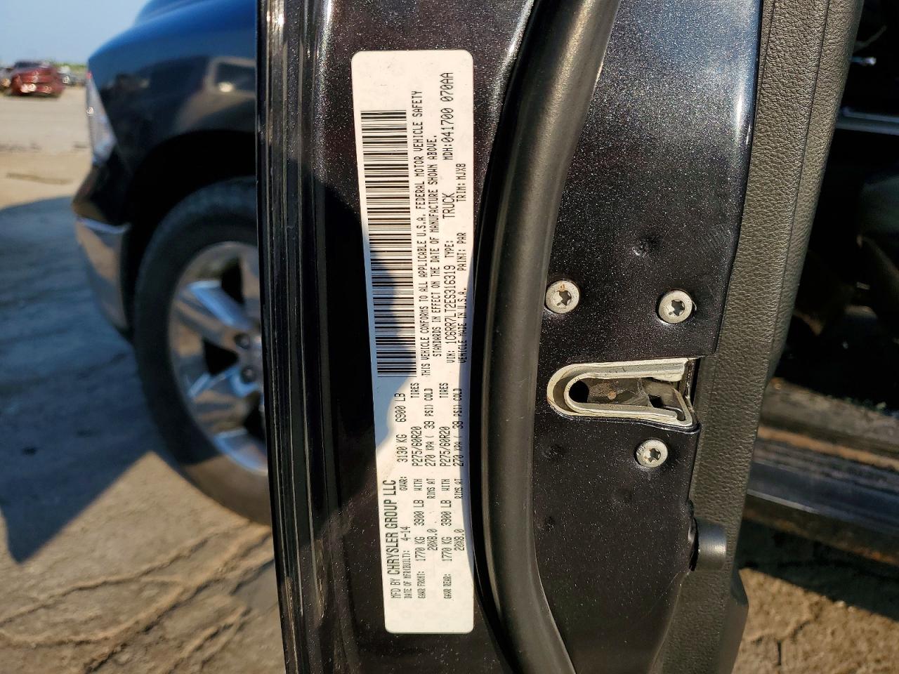 2014 Ram 1500 Slt Black vin: 1C6RR7LT2ES316319