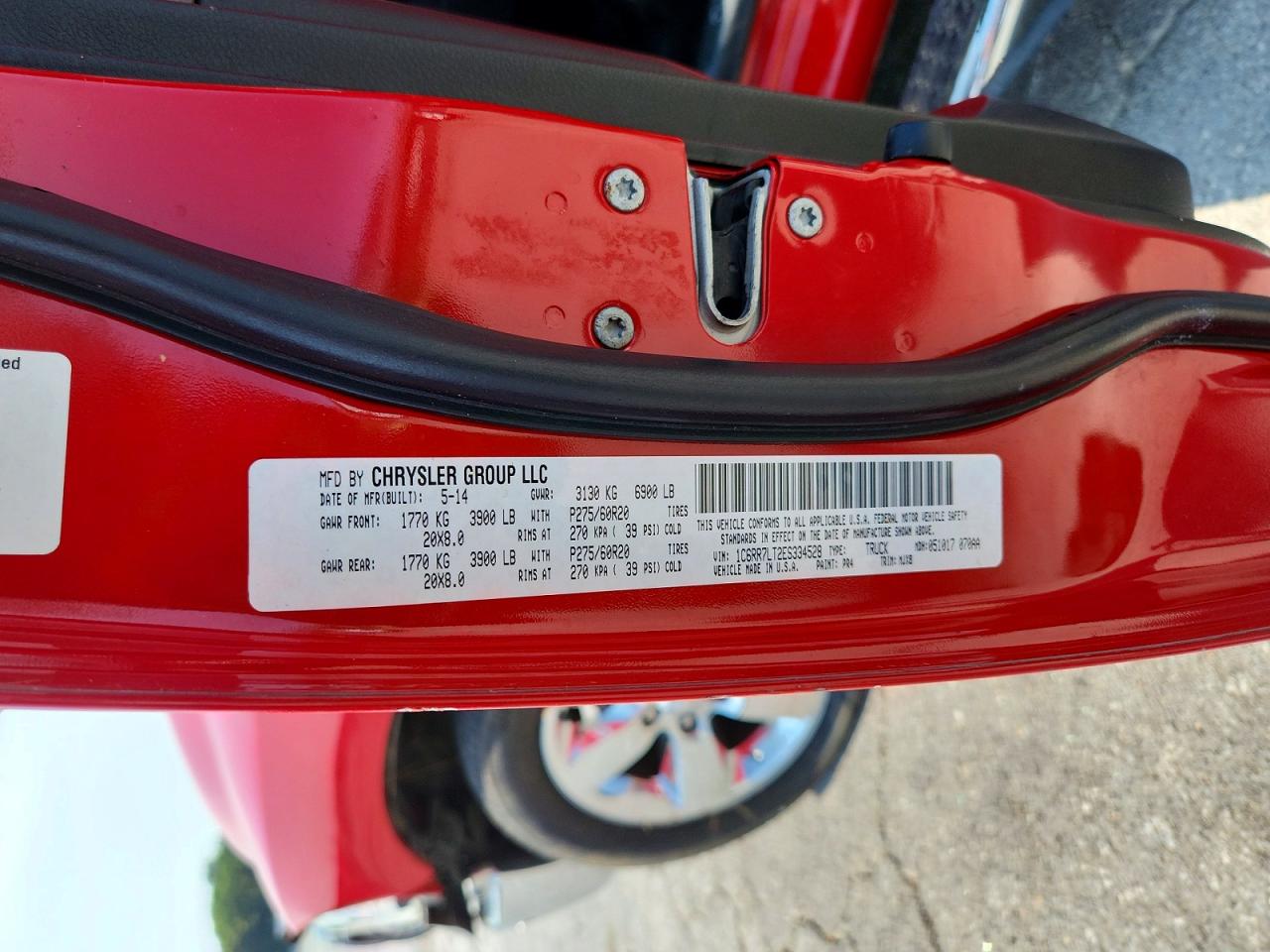 2014 Ram 1500 Slt Красный vin: 1C6RR7LT2ES334528