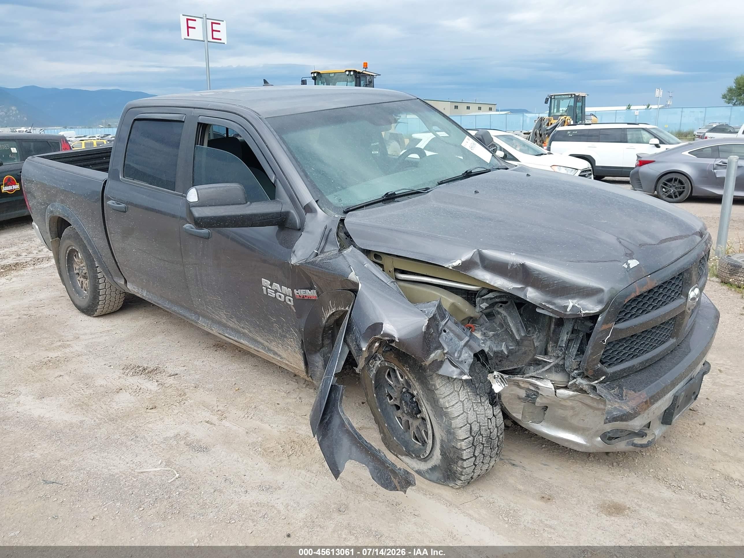2014 Ram 1500 Outdoorsman Gray vin: 1C6RR7LT2ES451932